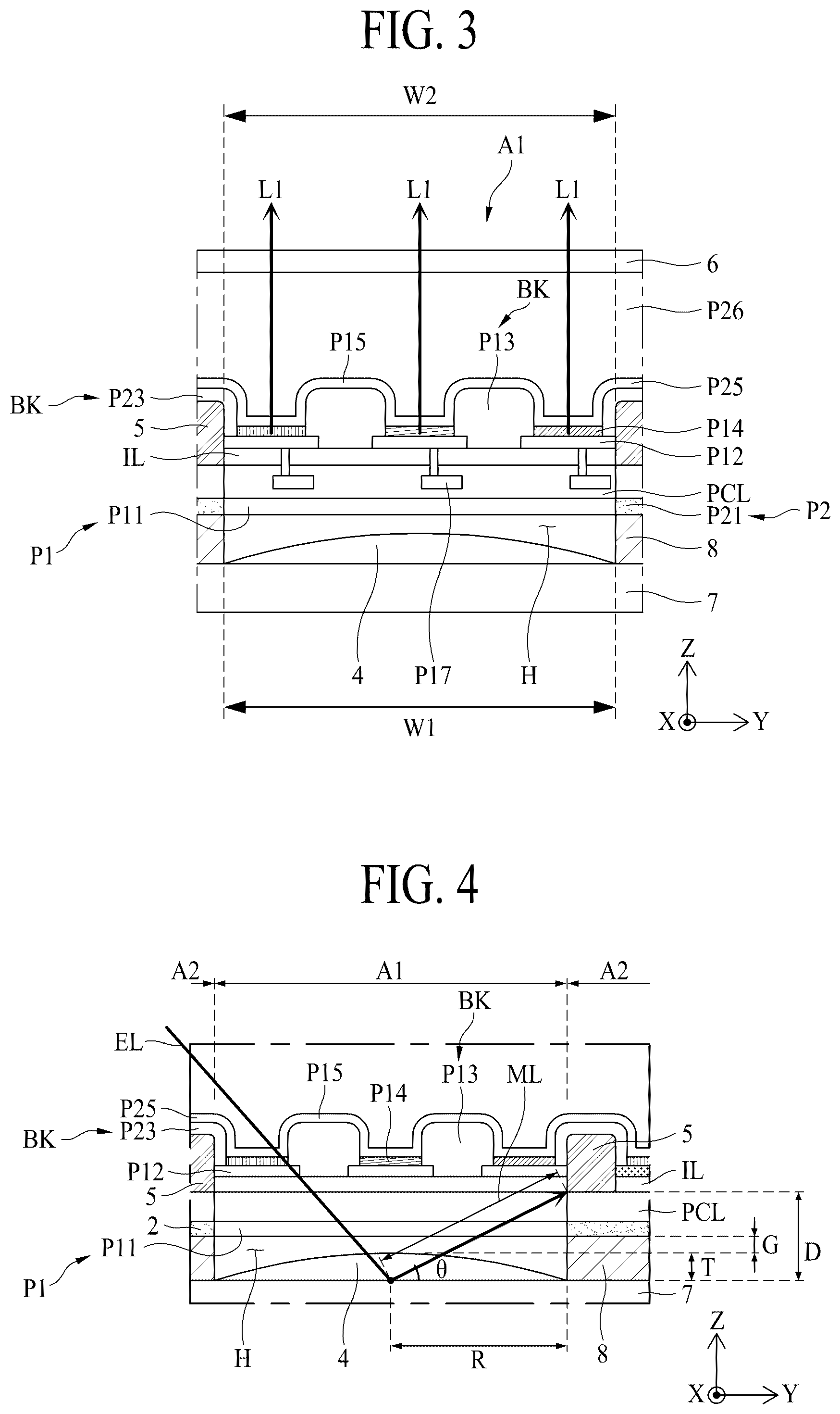 Patent US12120922 Figure 3 – Display with light absorber round optical element
