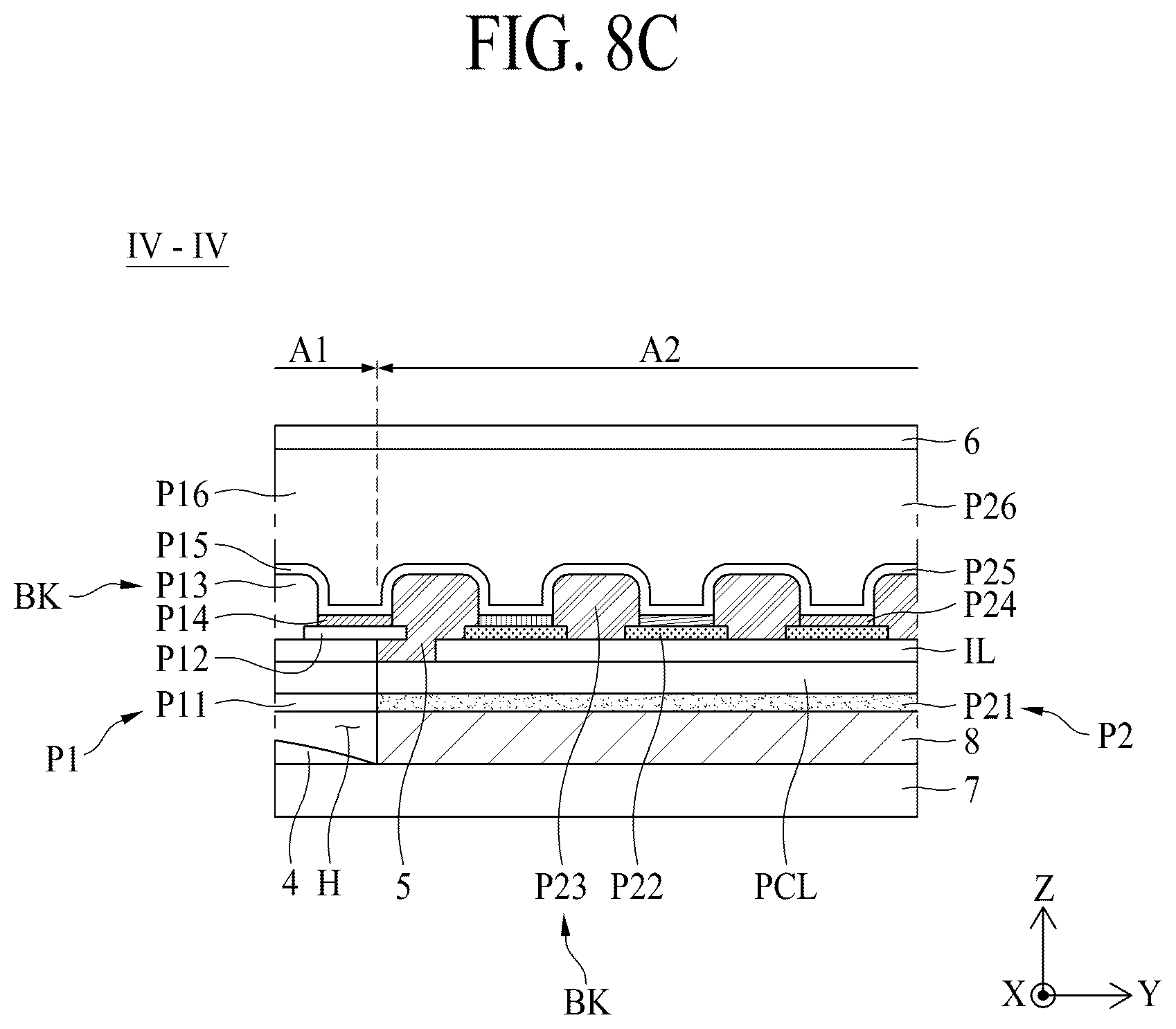 Patent US12120922 Figure 8 – Display with light absorber round optical element