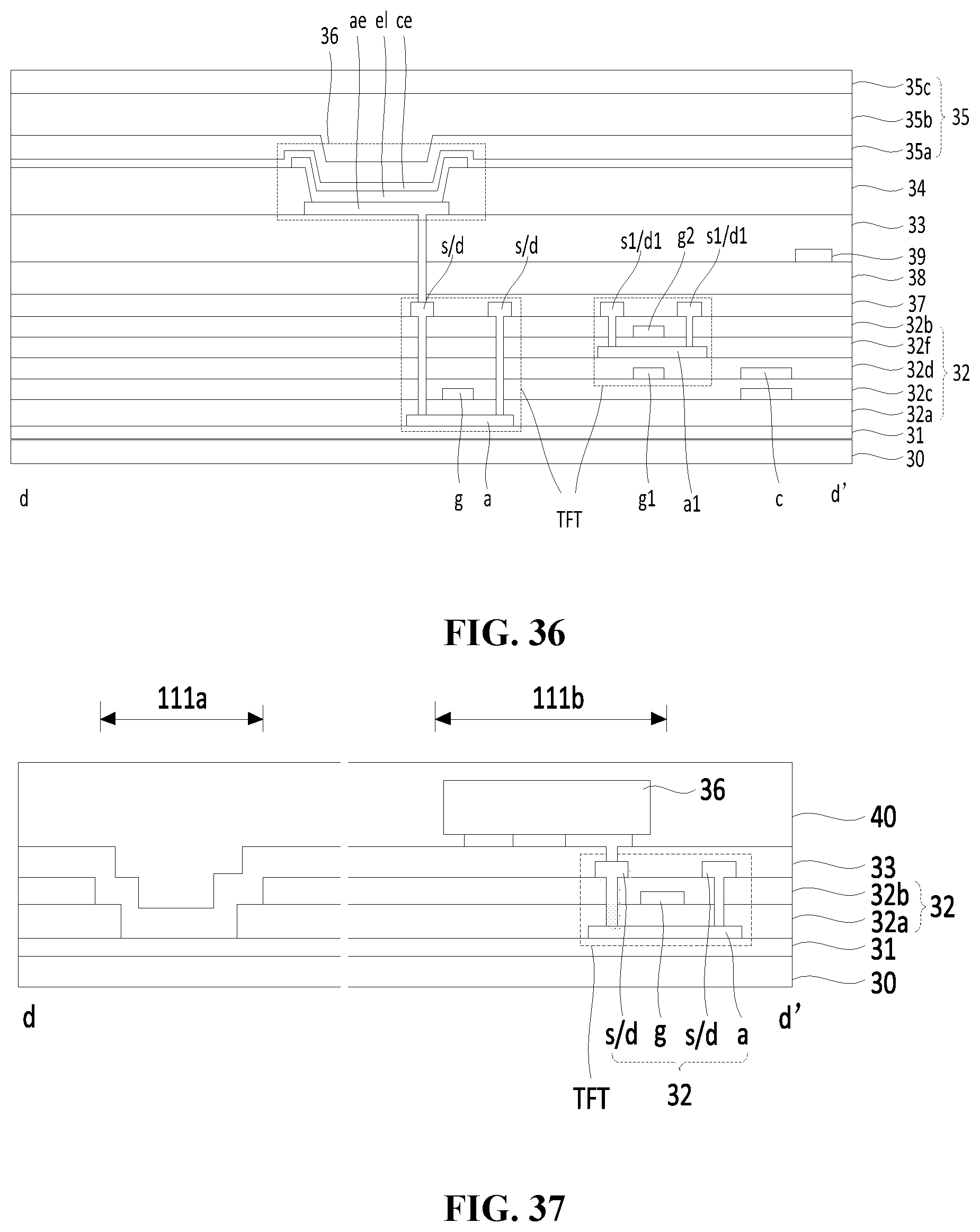 Patent US12120924 Figure 18 – Display panel and display device including transparent regions with different thicknesses