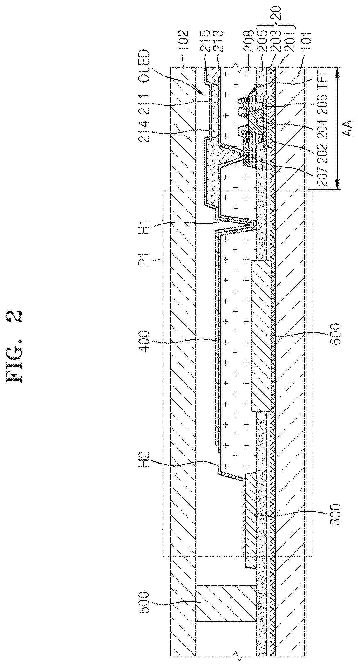 Patent US12120928 Figure 2 – Organic light-emitting display apparatus