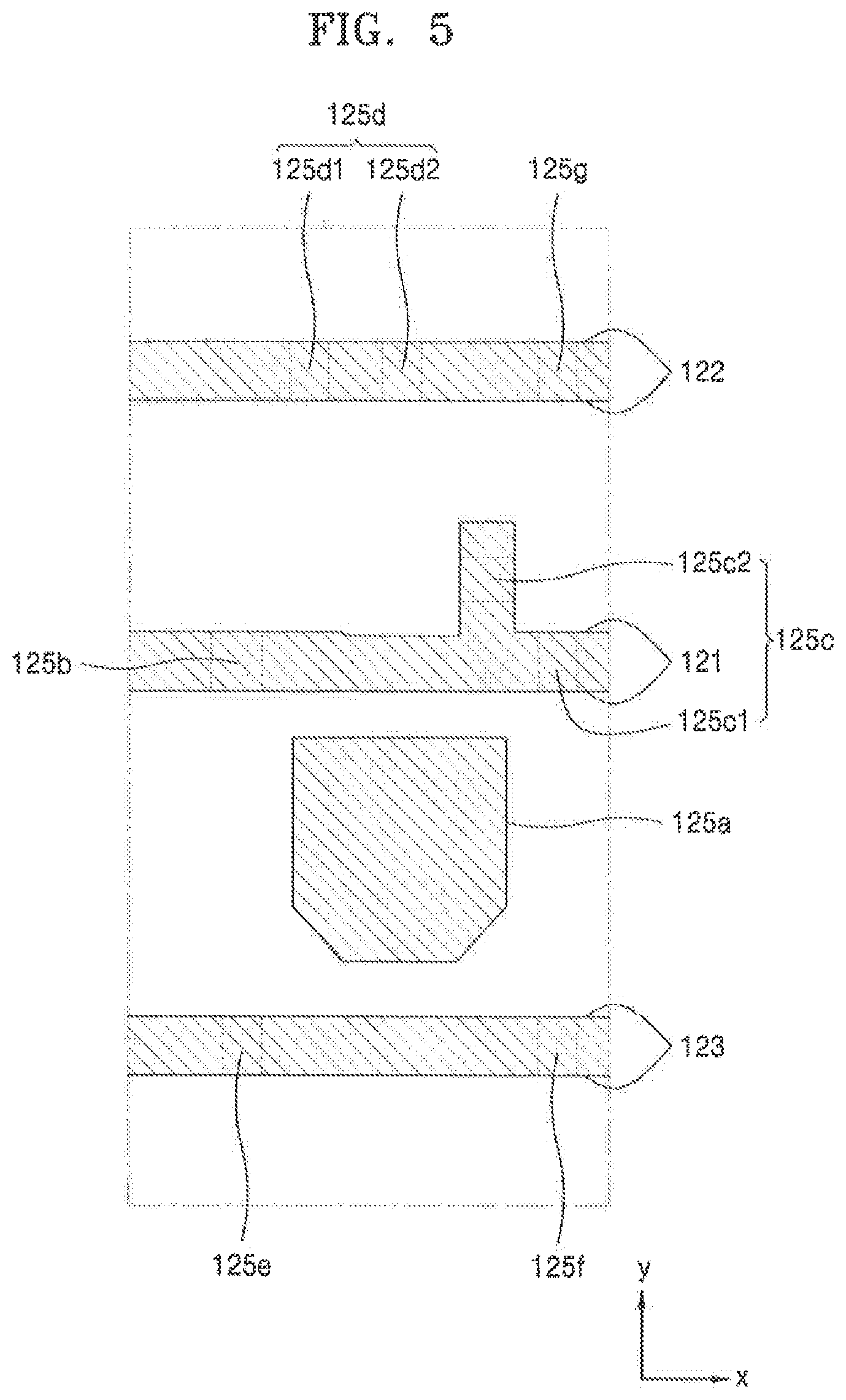 Patent US12120930 Figure 5 – Display device with a driving voltage line that overlaps a transistor and a pixel electrode