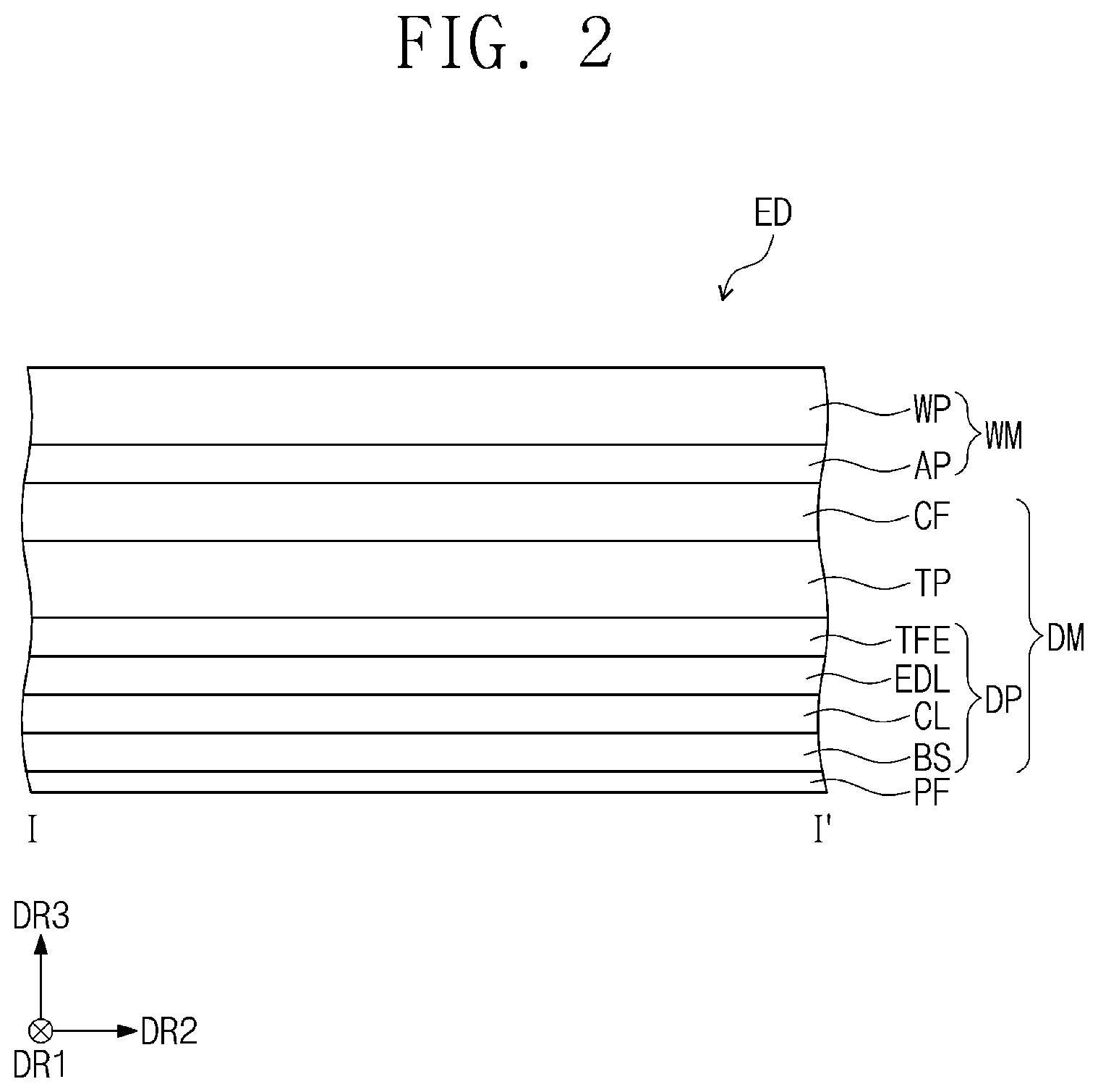 Patent US12120934 Figure 2 – Electronic device including a protection layer