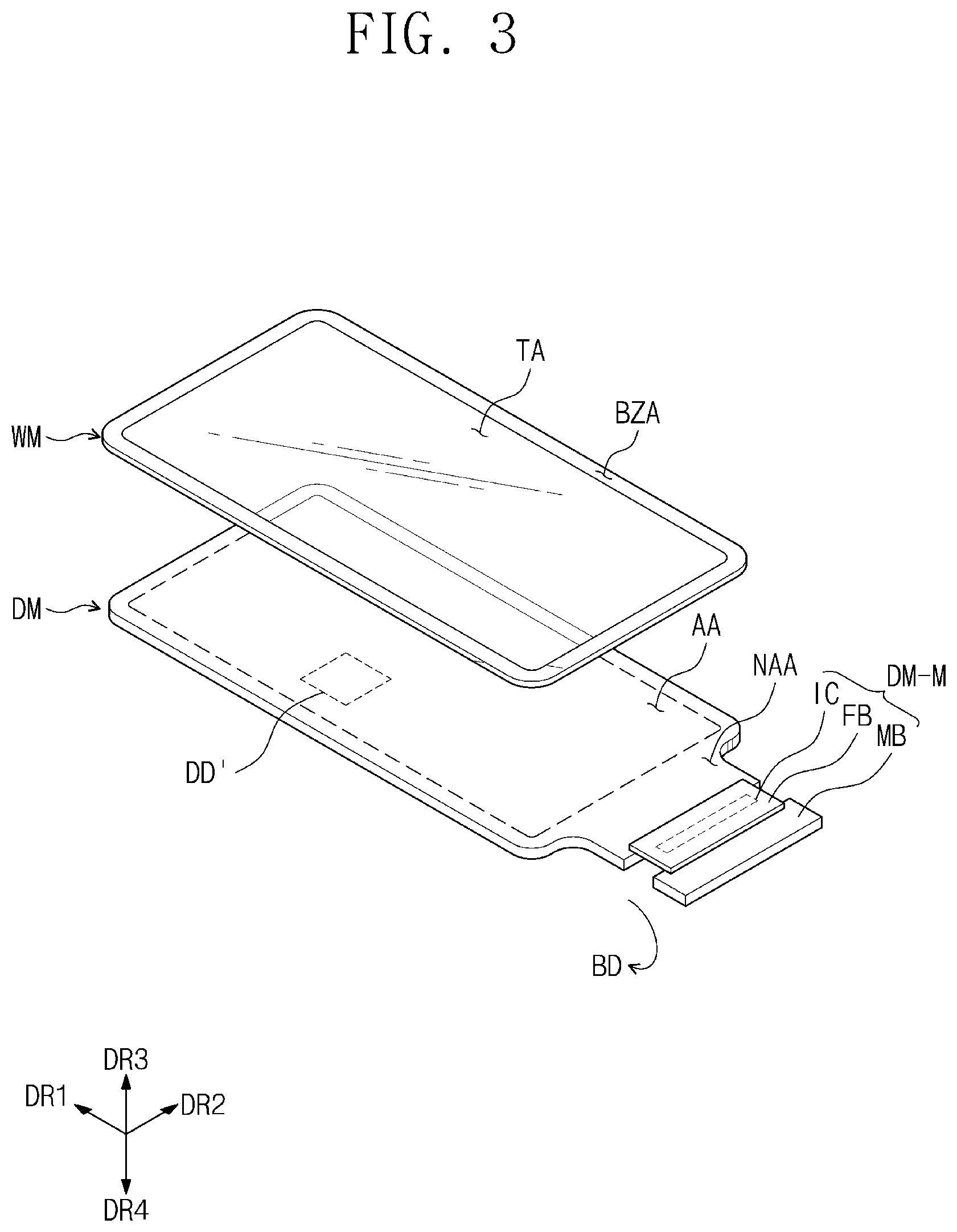 Patent US12120934 Figure 3 – Electronic device including a protection layer