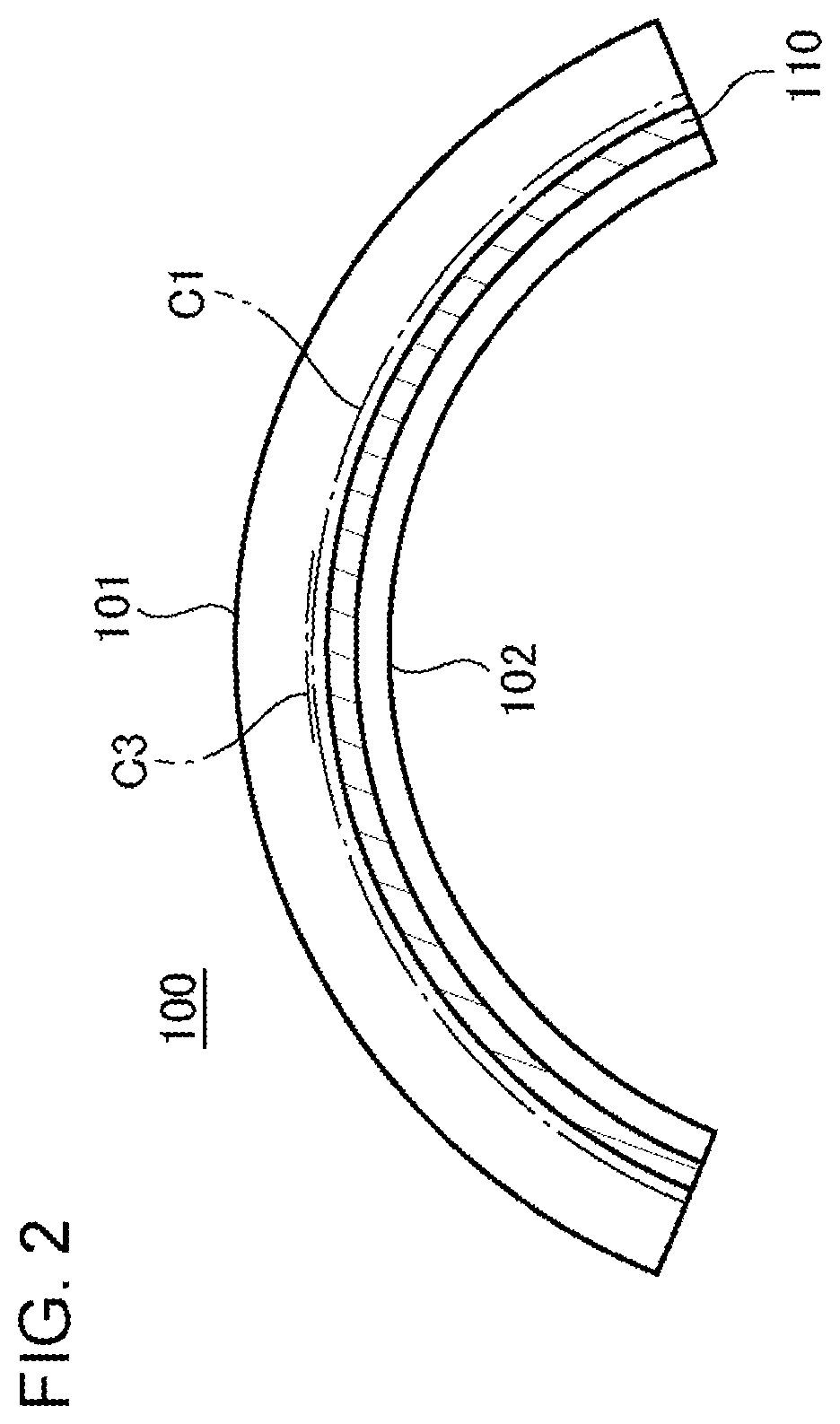 Patent US12120942 Figure 2 – Light emitting element including a fixation member fixing a flexible plate-like portion