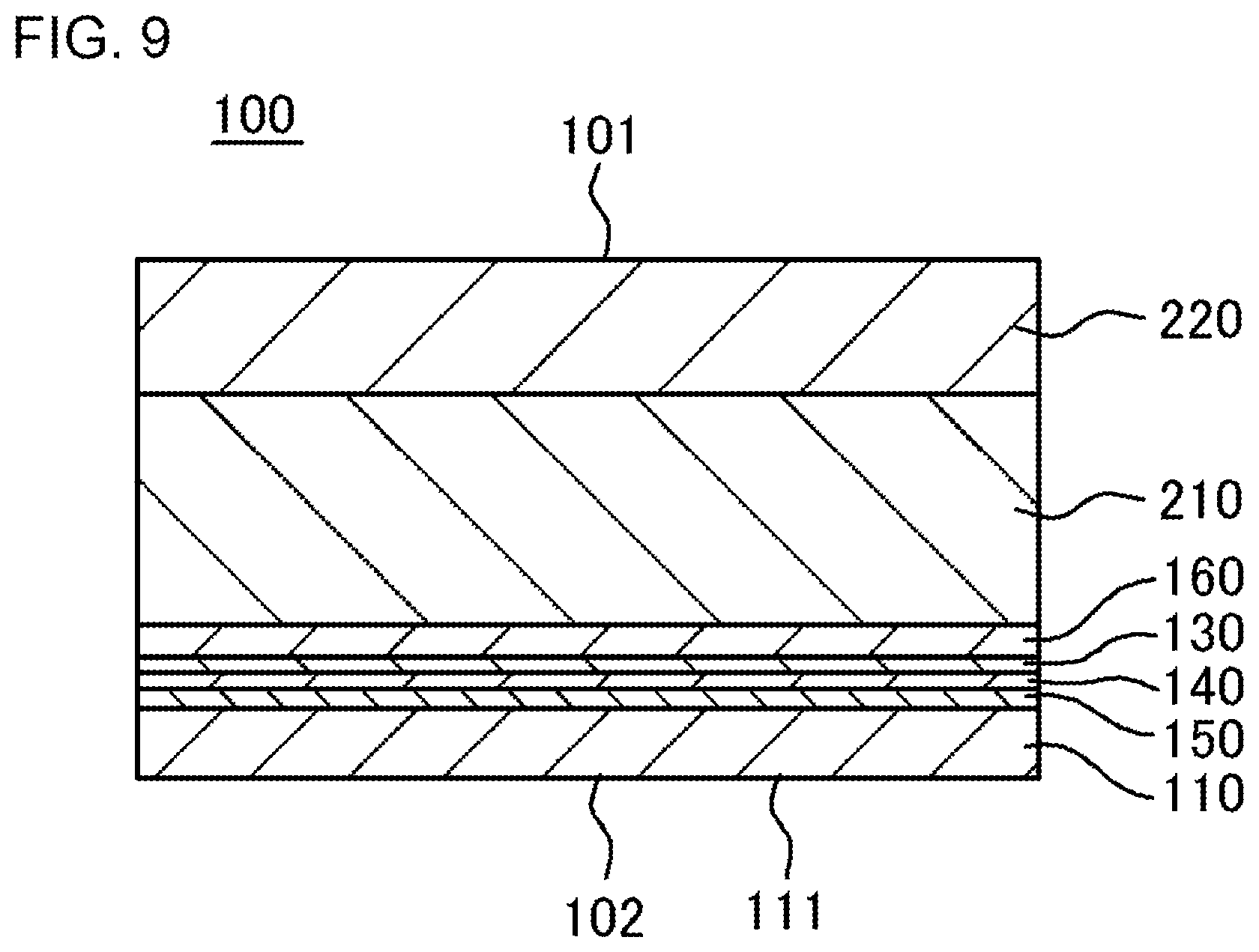 Patent US12120942 Figure 9 – Light emitting element including a fixation member fixing a flexible plate-like portion