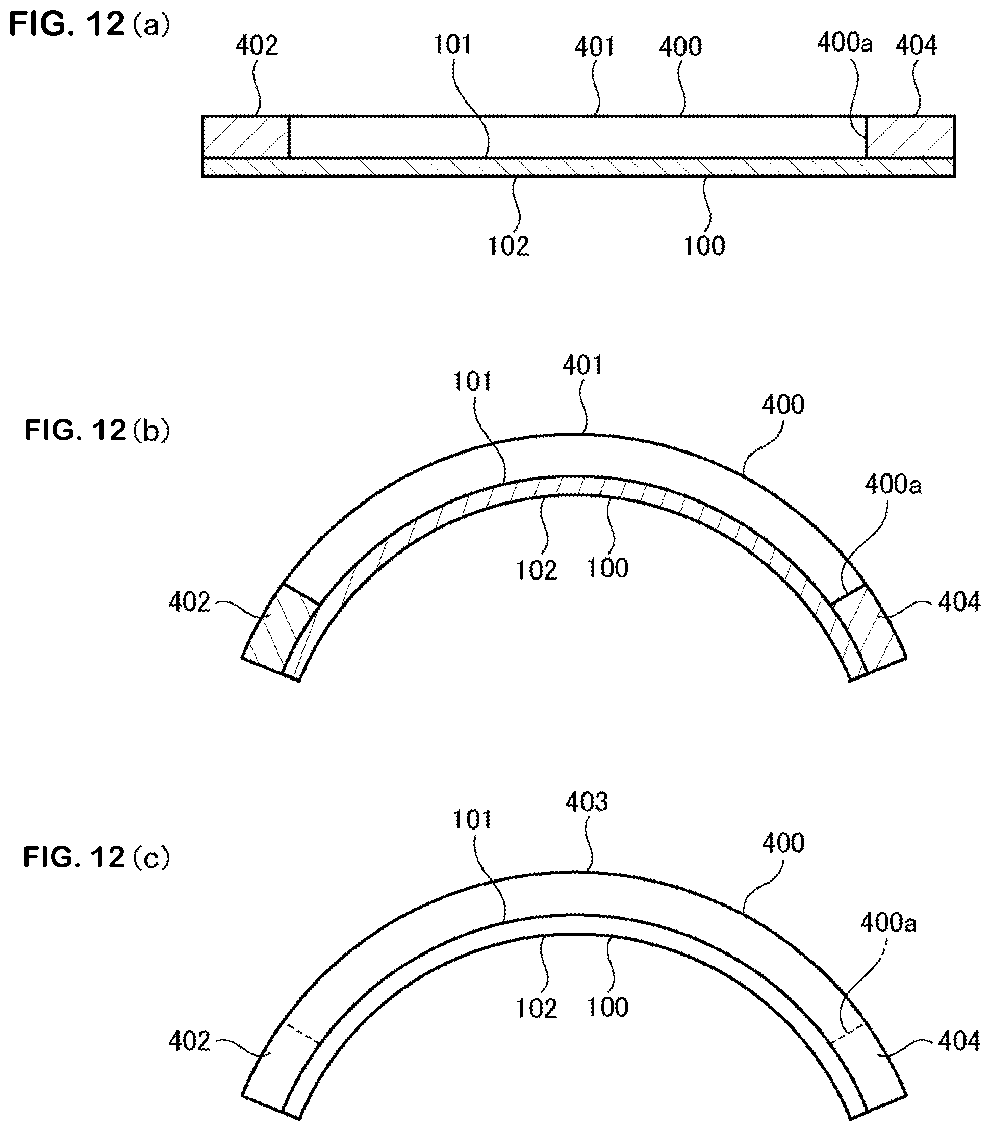 Patent US12120942 Figure 12 – Light emitting element including a fixation member fixing a flexible plate-like portion