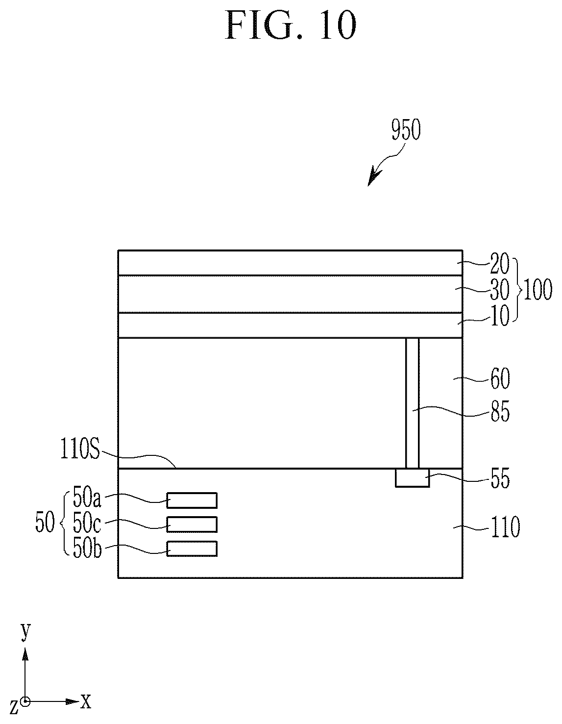 Patent US12120951 Figure 10 – Infrared absorbers, infrared absorbing/blocking films and photoelectric devices and organic sensors and electronic devices