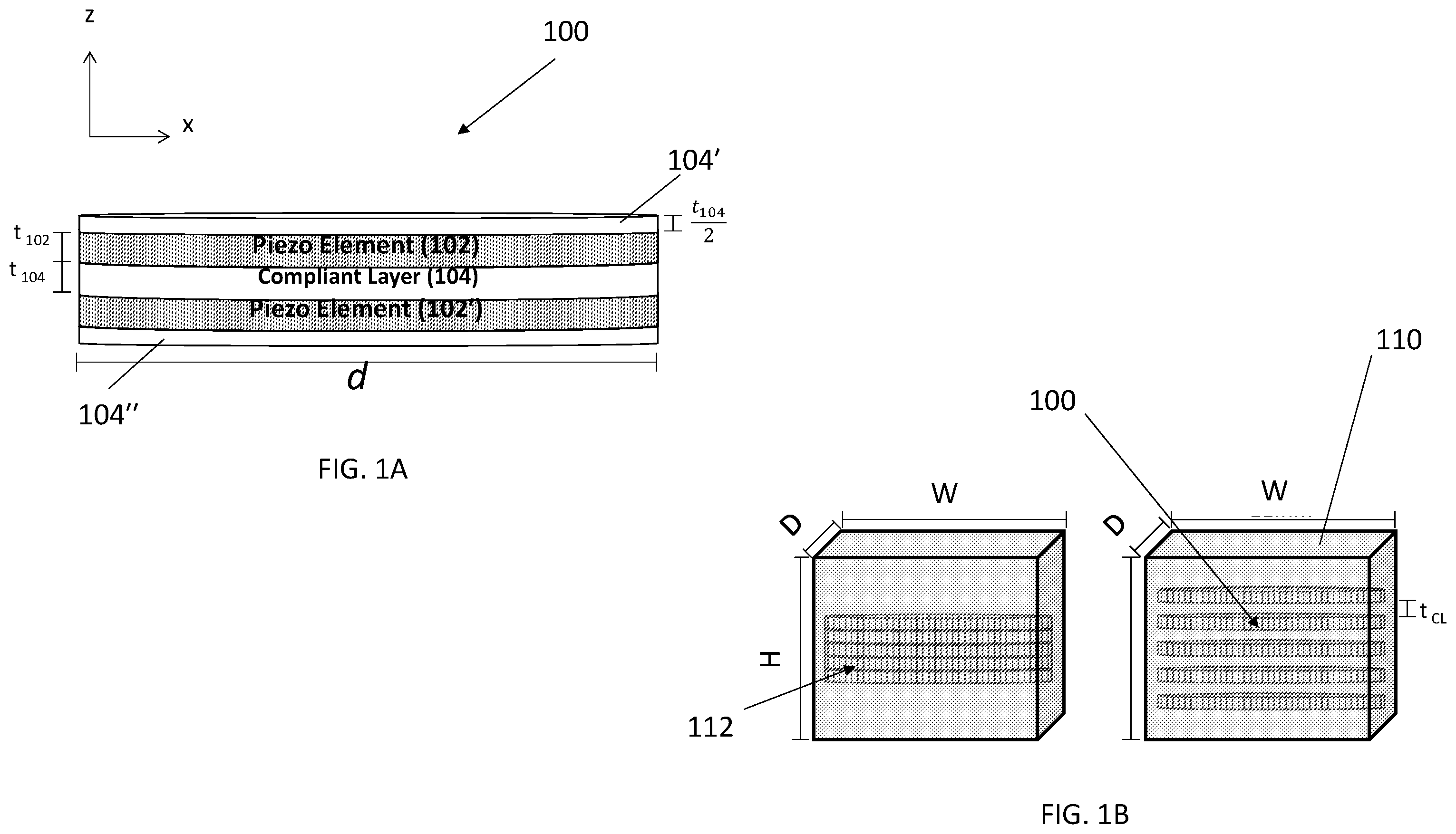 Patent US12120959 Figure 1 – Stacked piezoelectric energy harvester