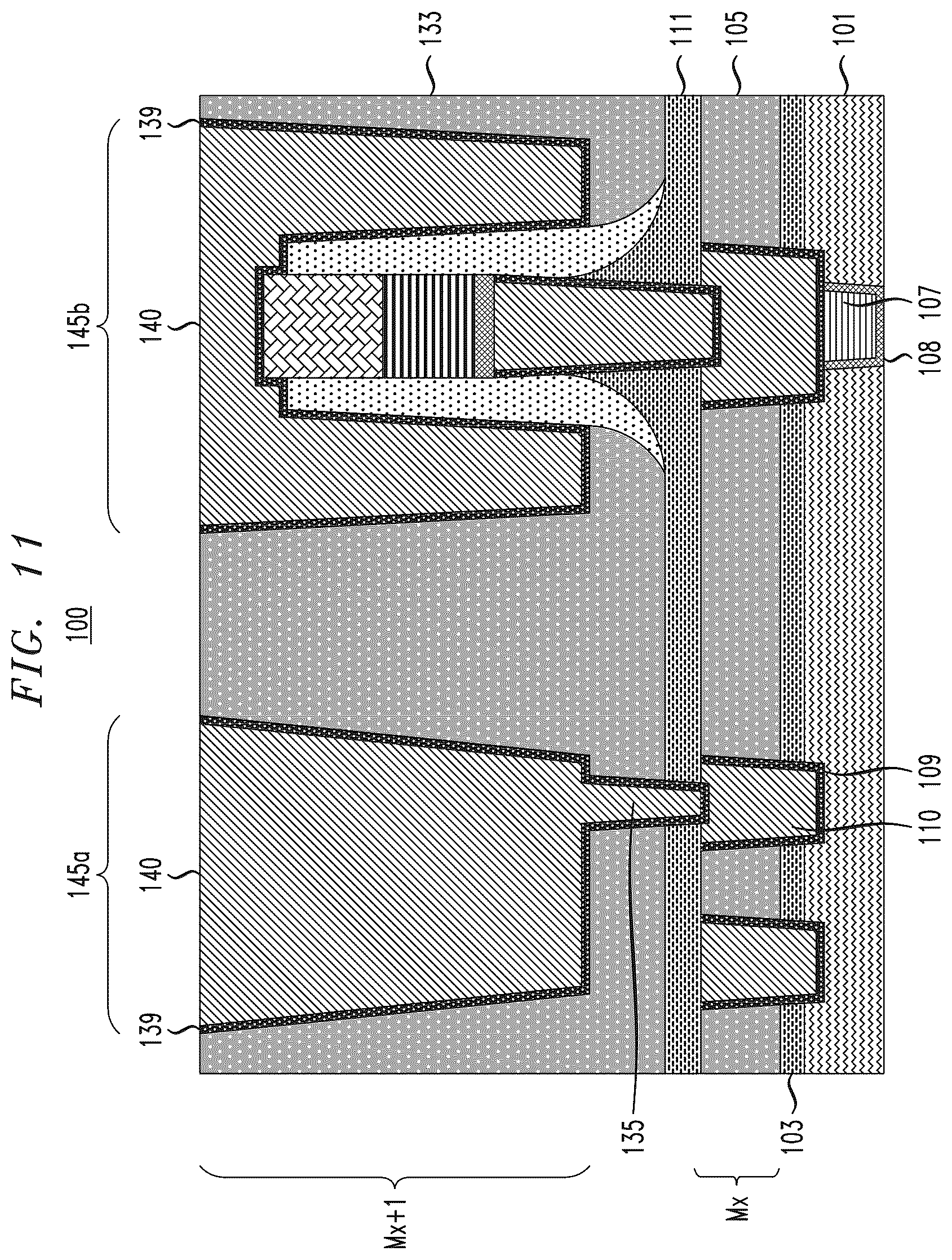 Patent US12120963 Figure 11 – Contact structure formation for memory devices