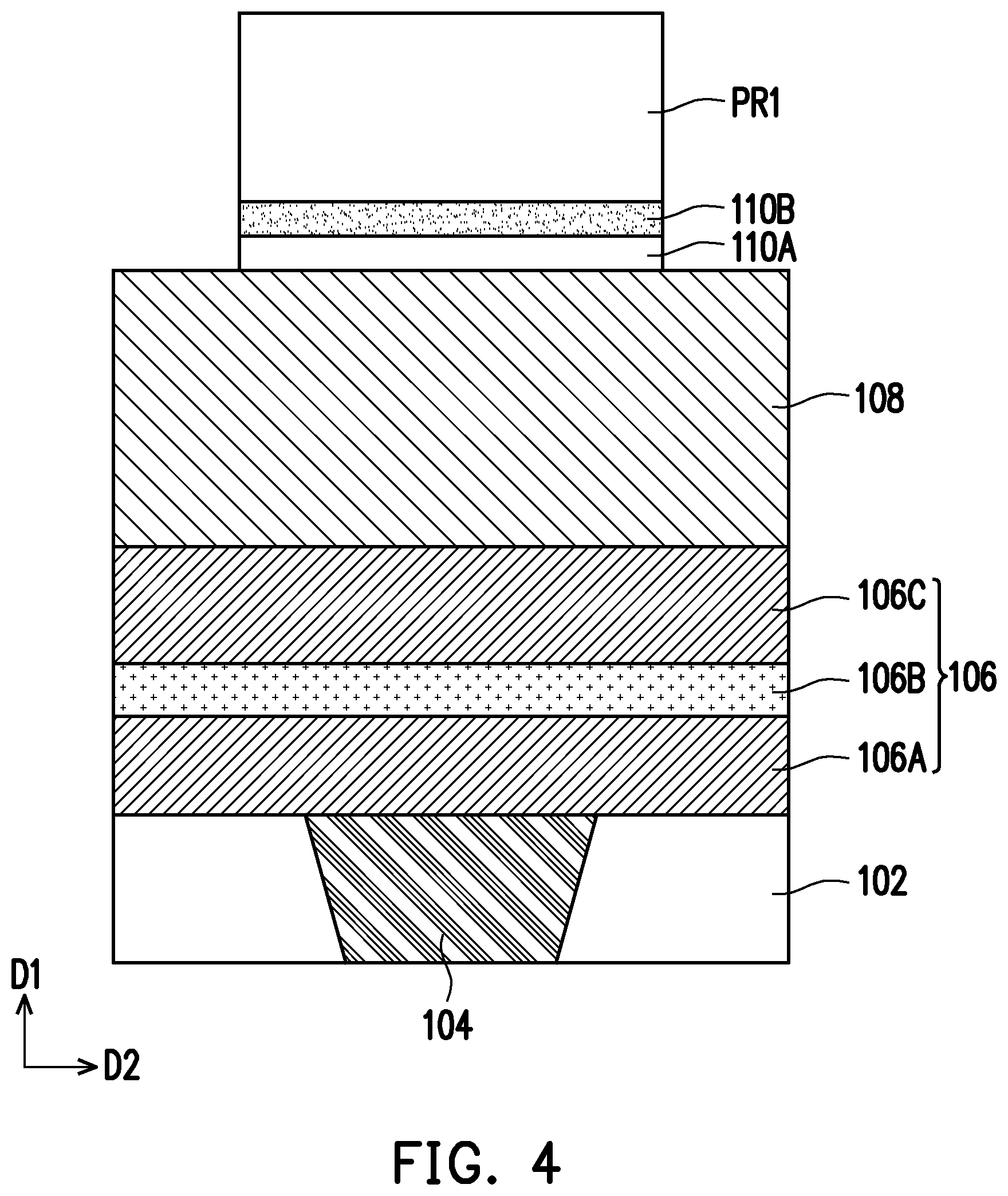 Patent US12120968 Figure 3 – Semiconductor device, memory cell including connecting structure having base portion and pillar portion, and method of forming the same
