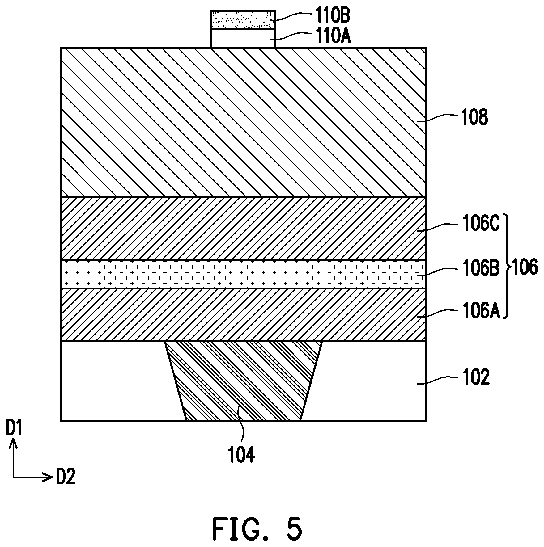 Patent US12120968 Figure 4 – Semiconductor device, memory cell including connecting structure having base portion and pillar portion, and method of forming the same