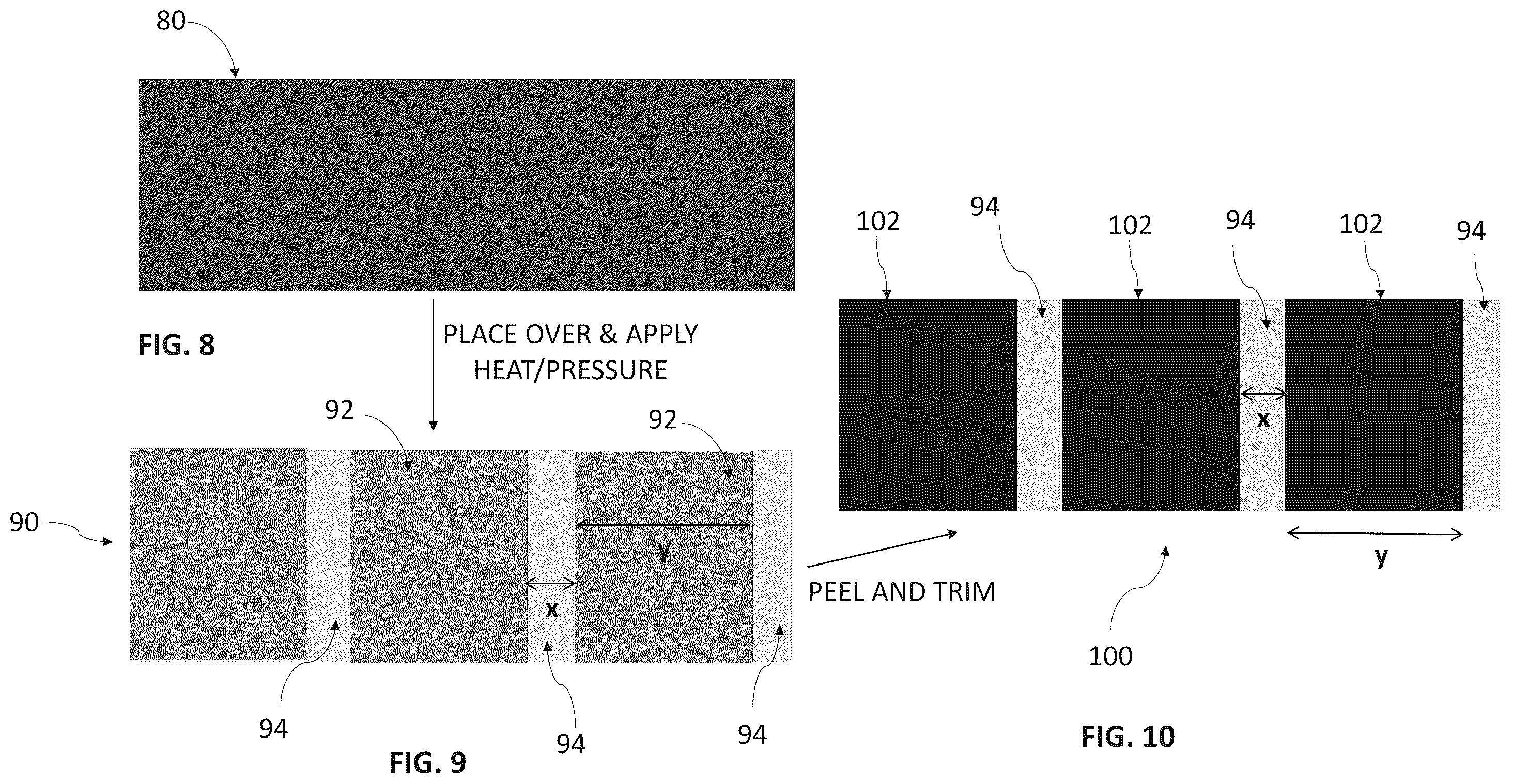 Patent US12126009 Figure 4 – Intermittently coated dry electrode for energy storage device and method of manufacturing the same