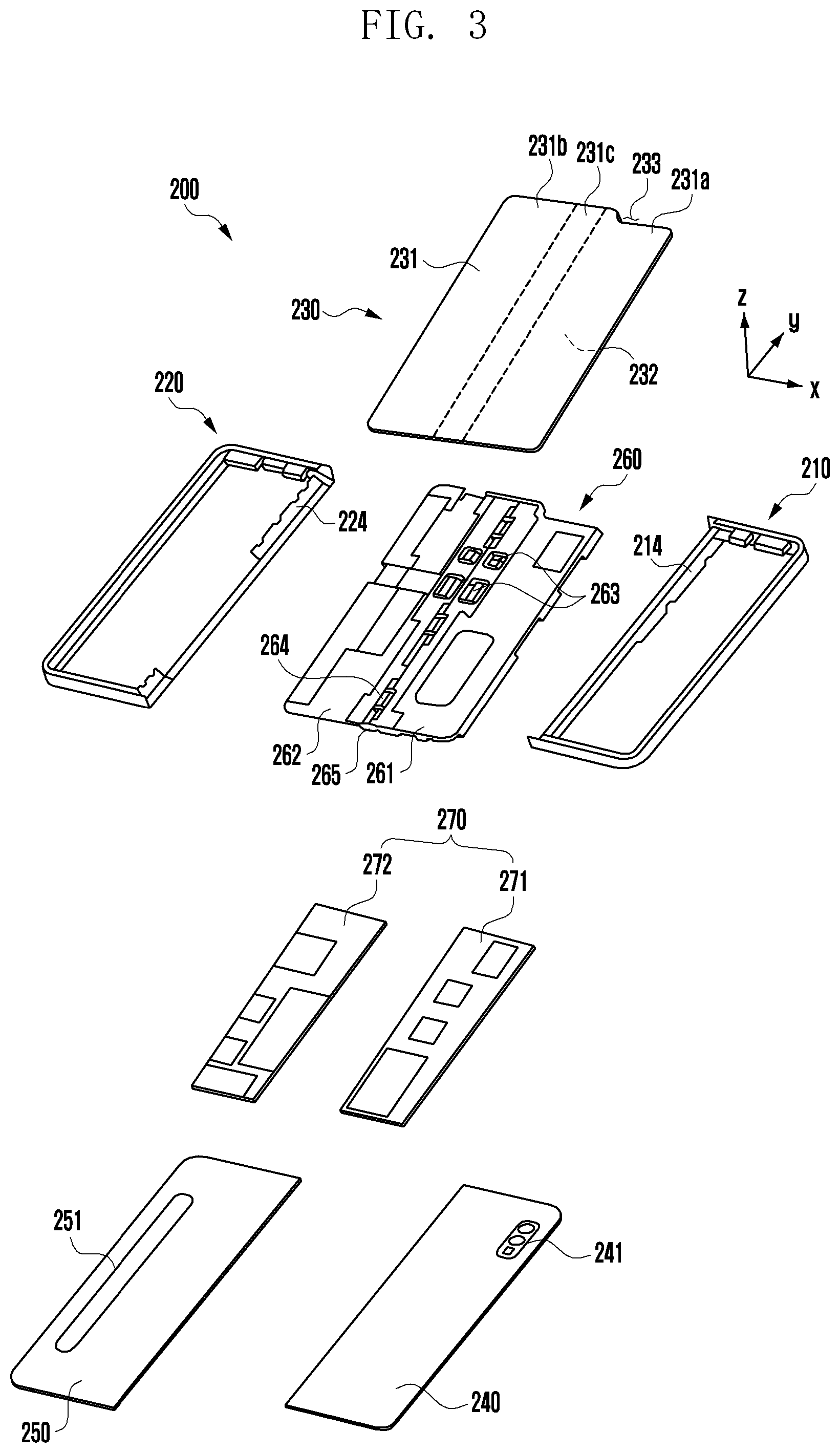 Patent US12126050 Figure 4 – Foldable battery, and electronic device including same