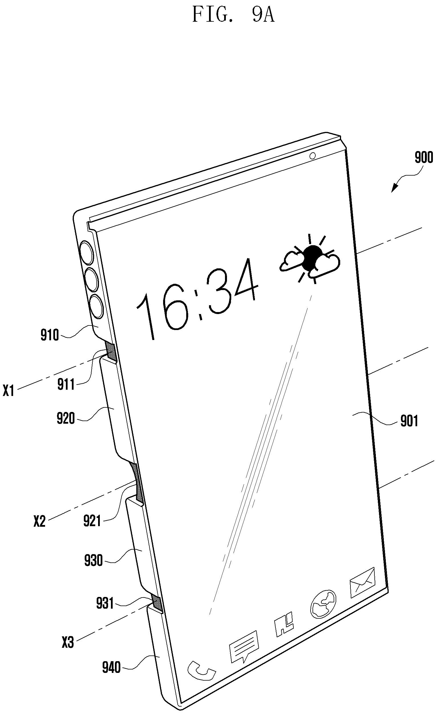 Patent US12126050 Figure 15 – Foldable battery, and electronic device including same