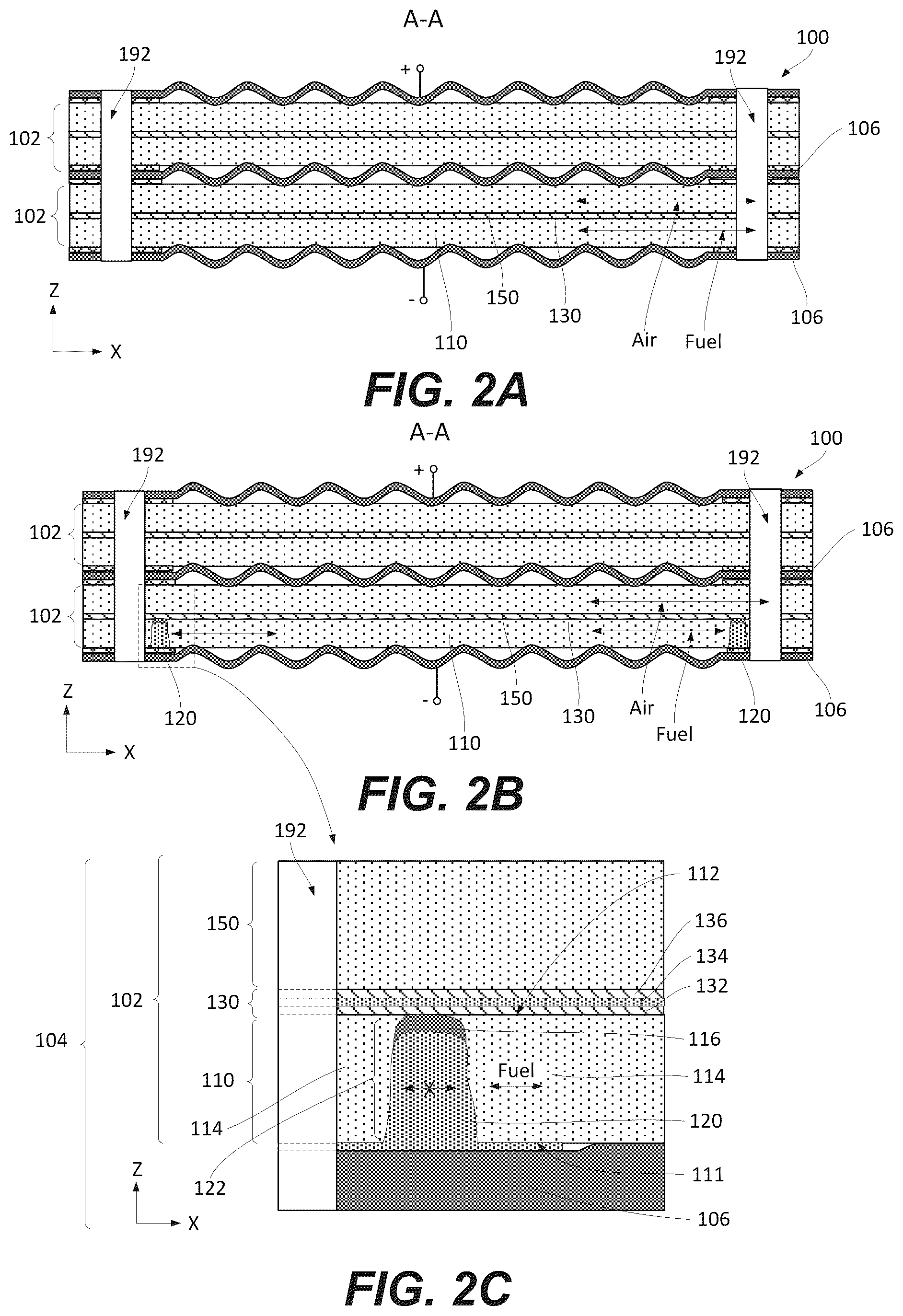Patent US12126057 Figure 3 – Sealed porous structures for solid oxide fuel cells and methods of fabricating thereof