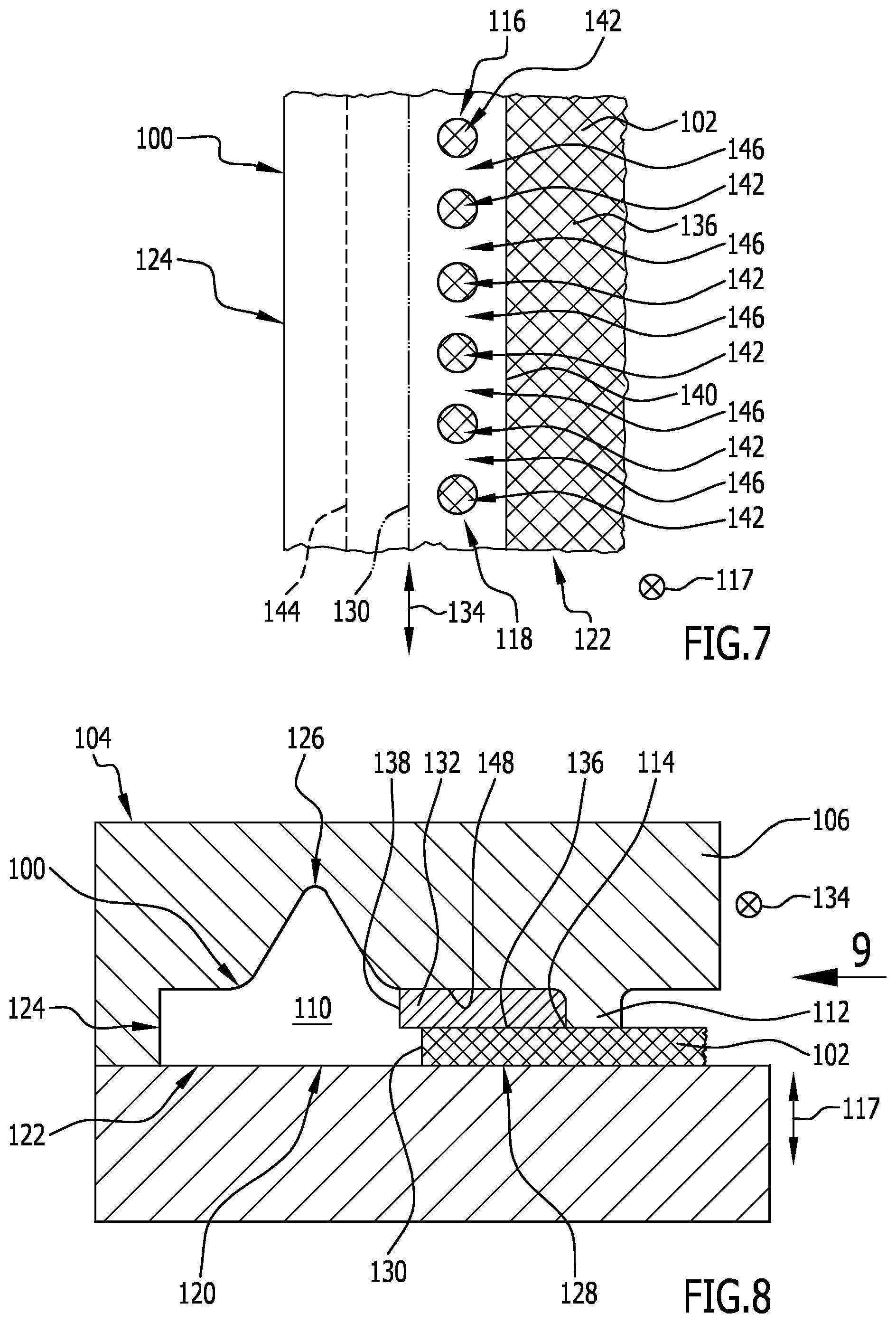 Patent US12126059 Figure 4 – Method for producing a sealing element on a gas diffusion layer of an electrochemical unit