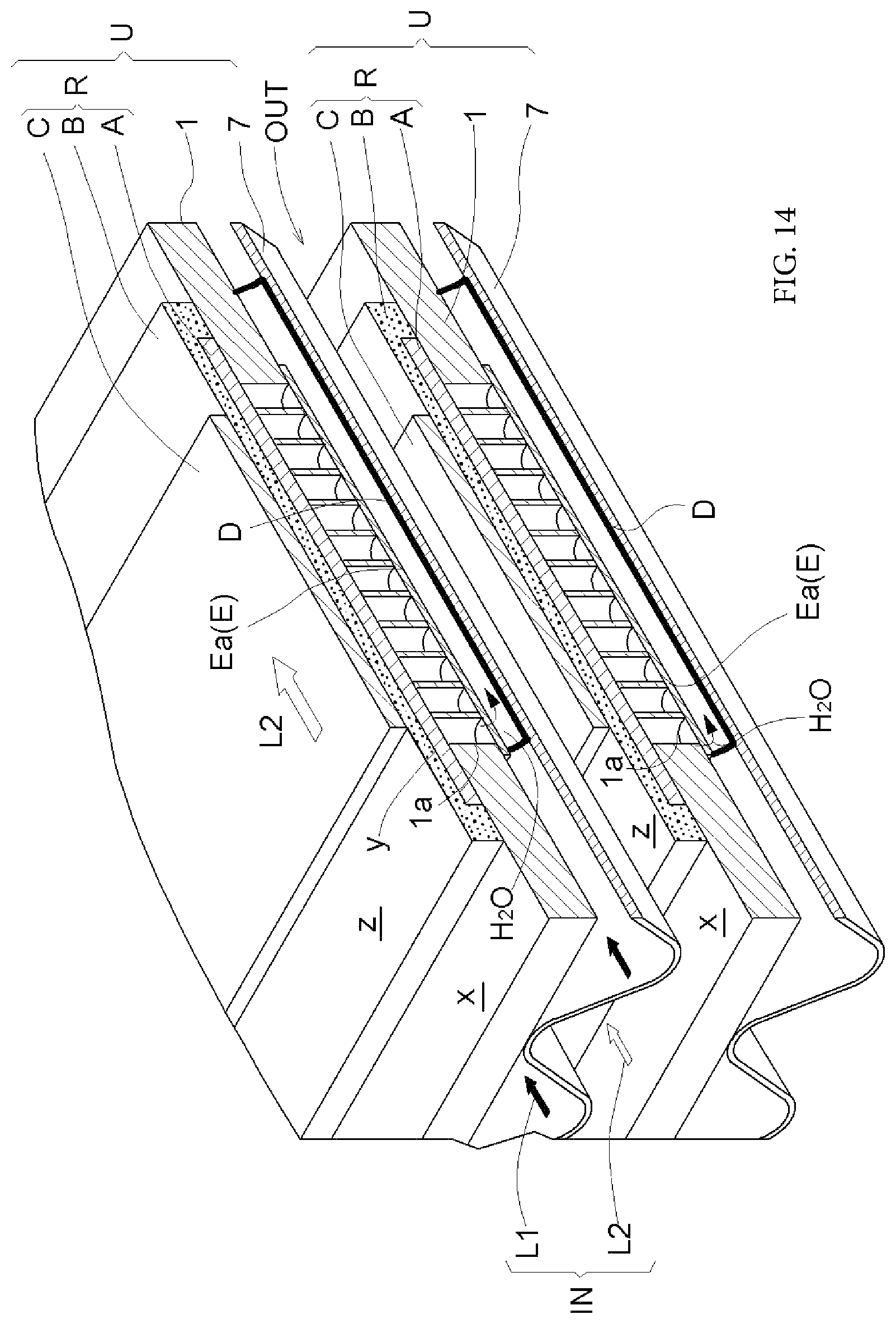 Patent US12126064 Figure 14 – Metal support-type fuel cell and fuel cell module