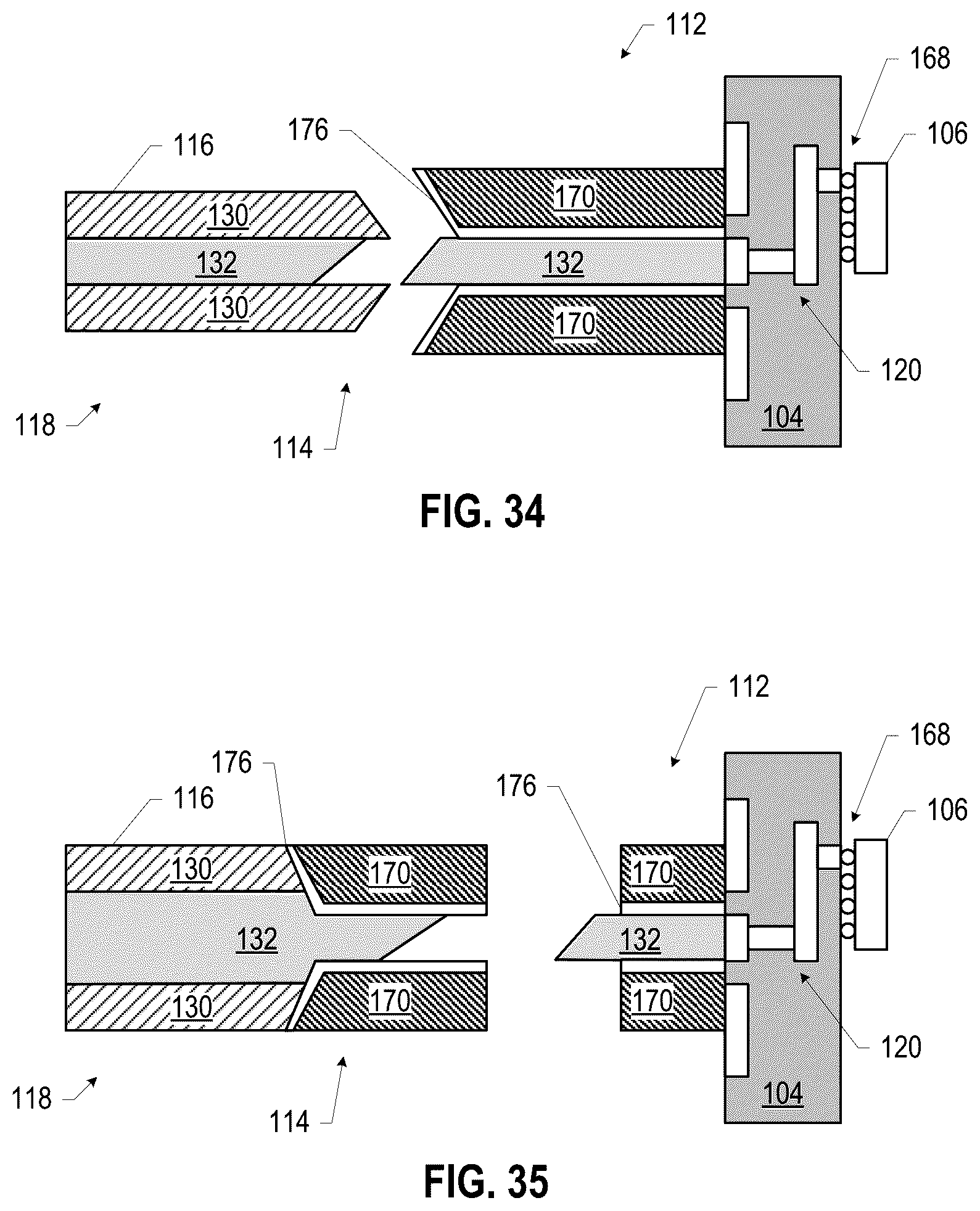 Patent US12126068 Figure 13 – Millimeter-wave dielectric waveguide bundle including first and second adjacent dielectric waveguides having different core and/or cladding materials