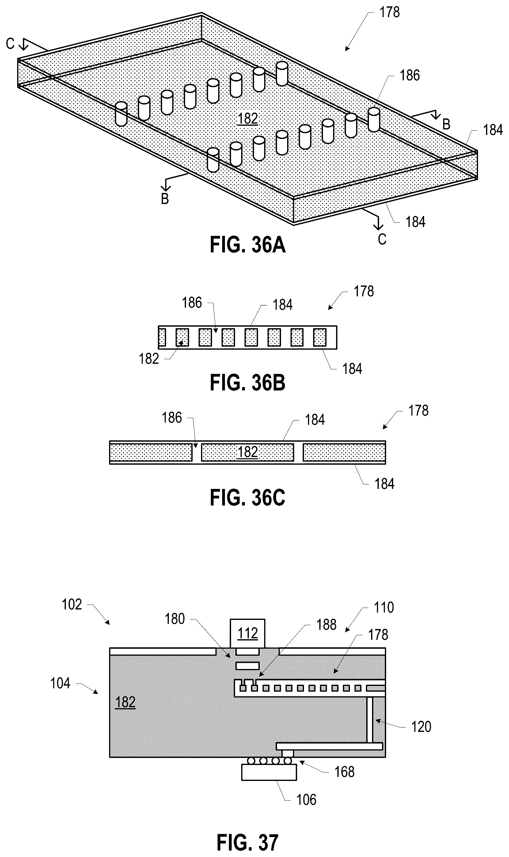 Patent US12126068 Figure 14 – Millimeter-wave dielectric waveguide bundle including first and second adjacent dielectric waveguides having different core and/or cladding materials