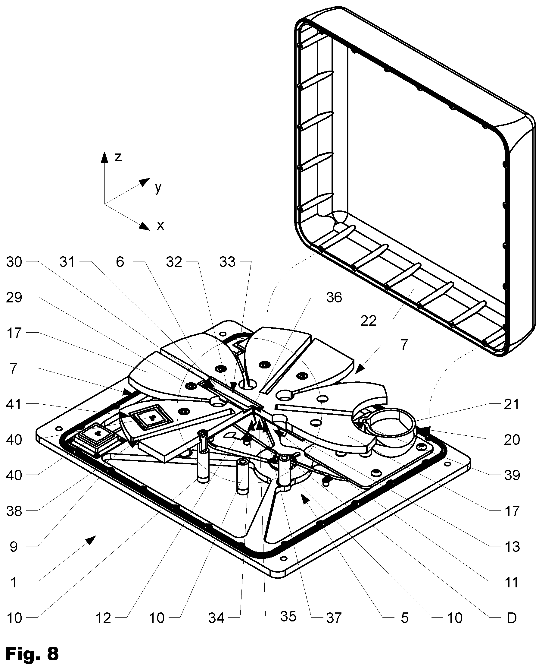 Patent US12126078 Figure 5 – Omnidirectional horizontally polarized antenna with high current protection