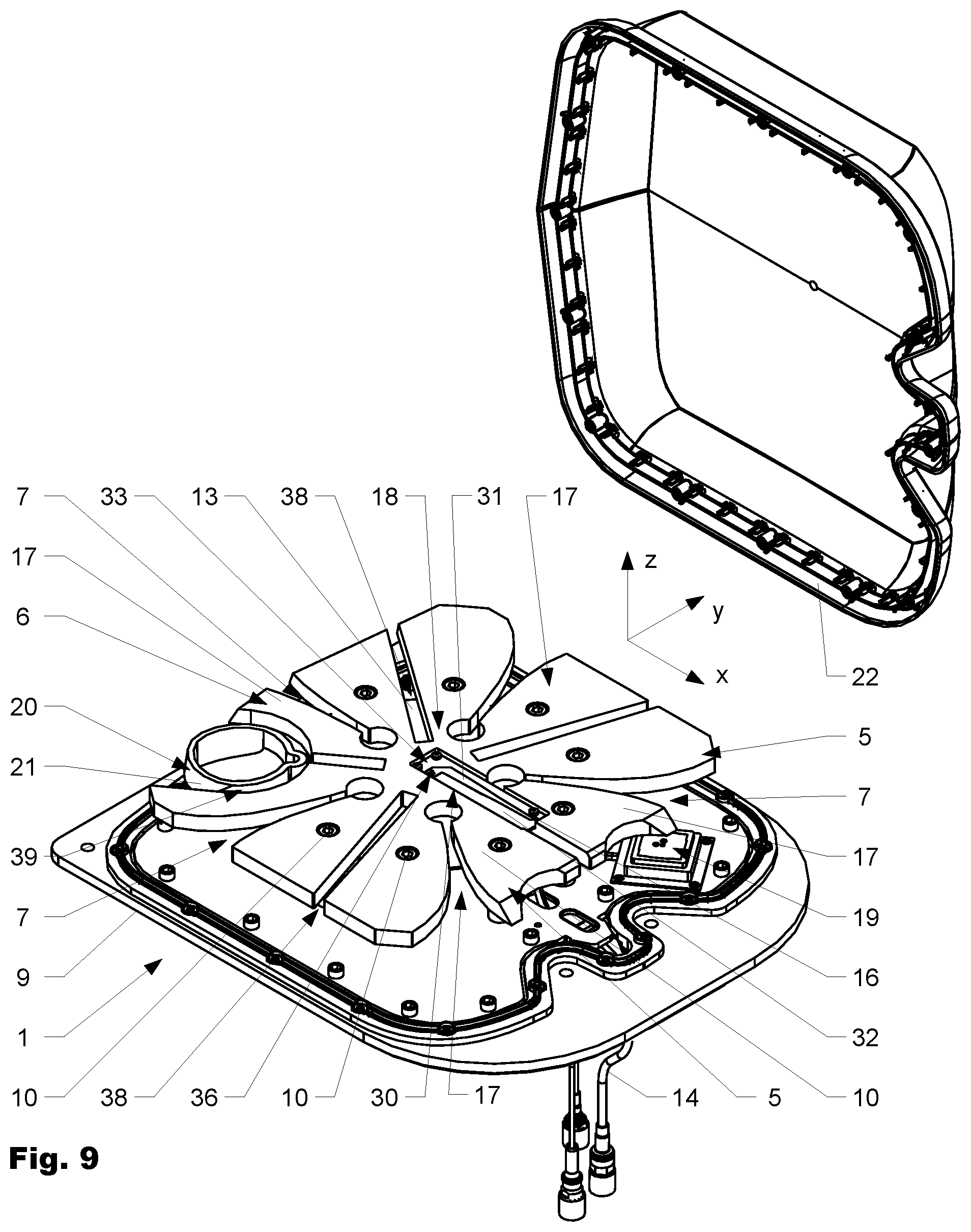 Patent US12126078 Figure 6 – Omnidirectional horizontally polarized antenna with high current protection