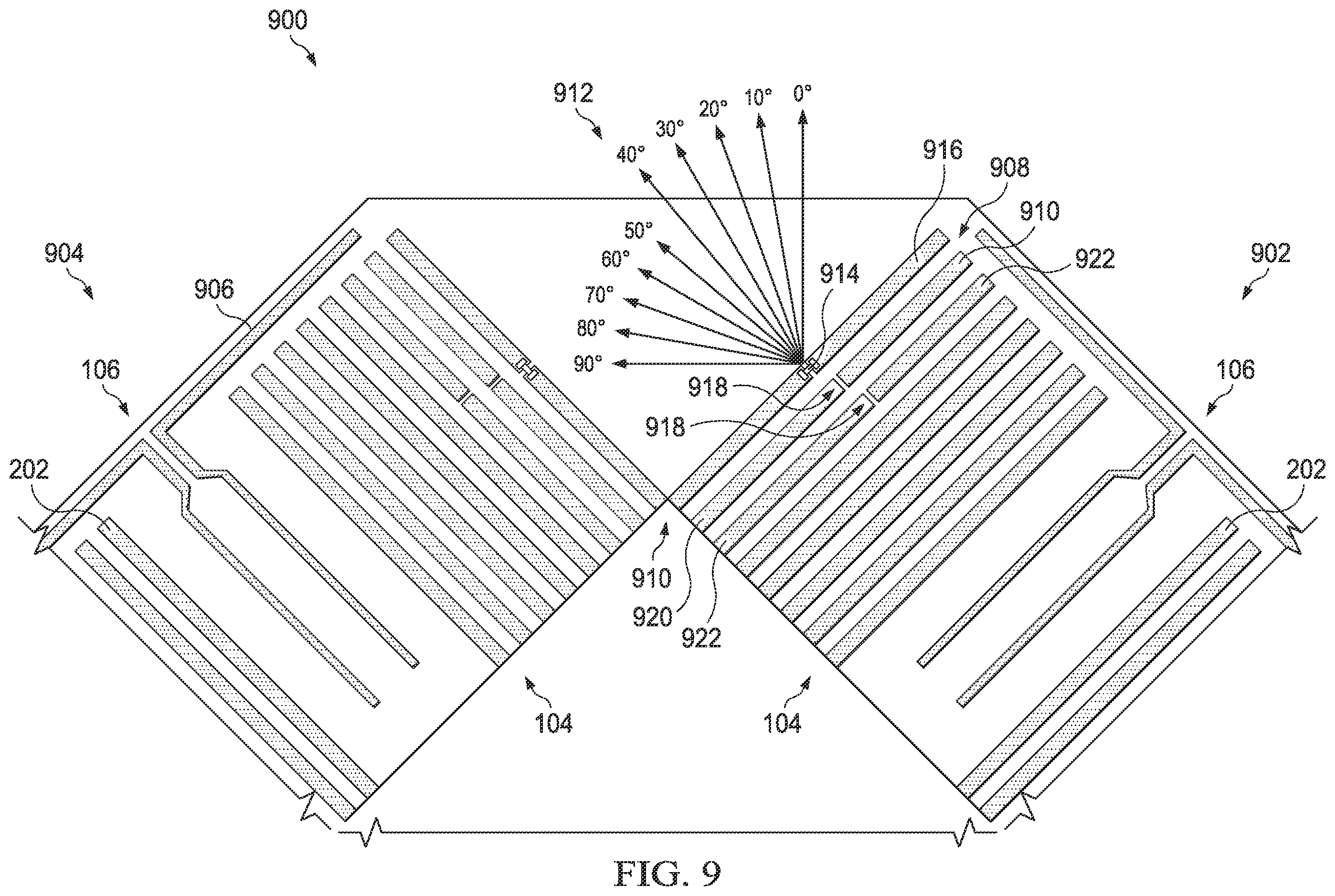 Patent US12126087 Figure 7 – Dipole antenna arrays