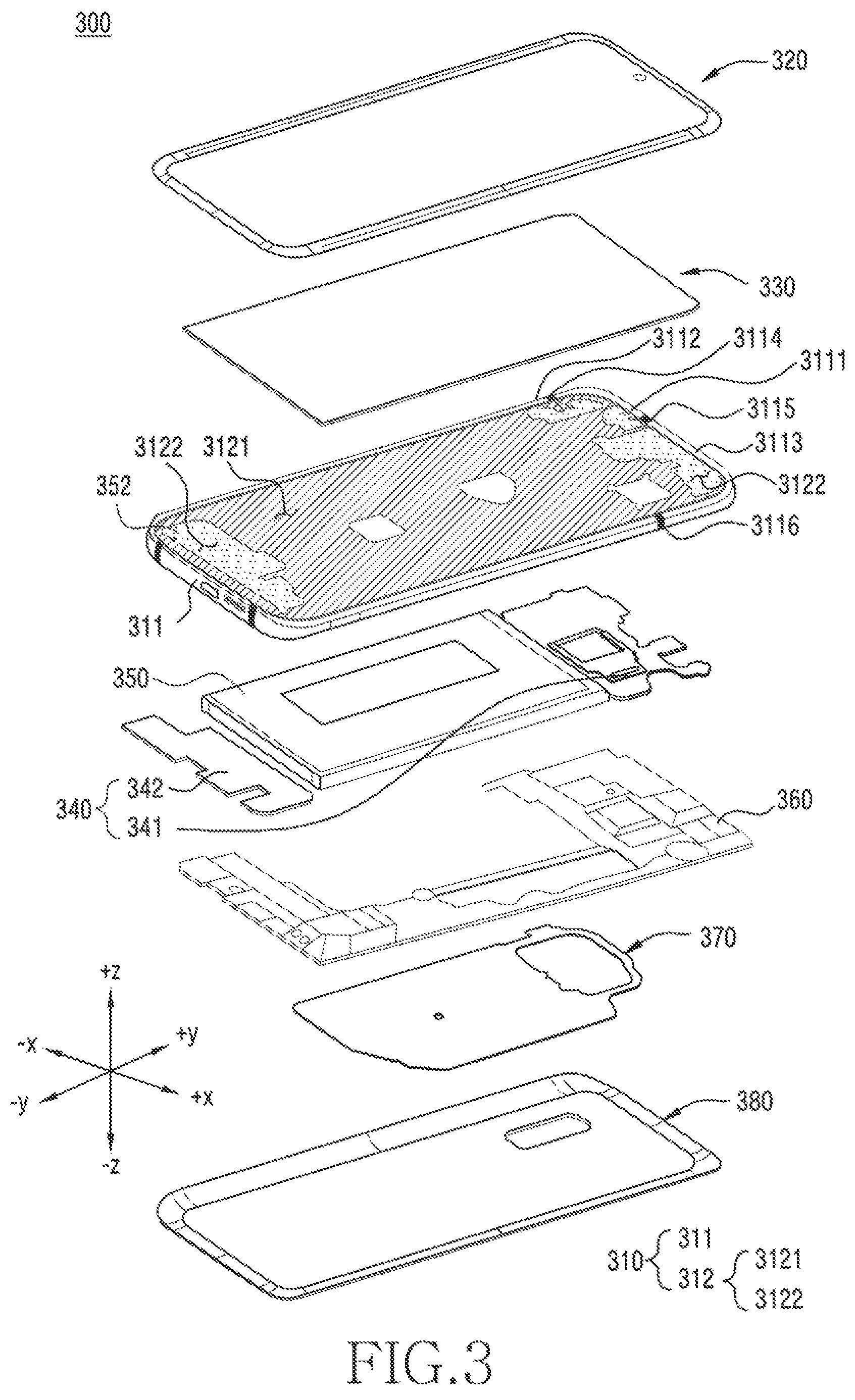 Patent US12126095 Figure 4 – Electronic device comprising antenna
