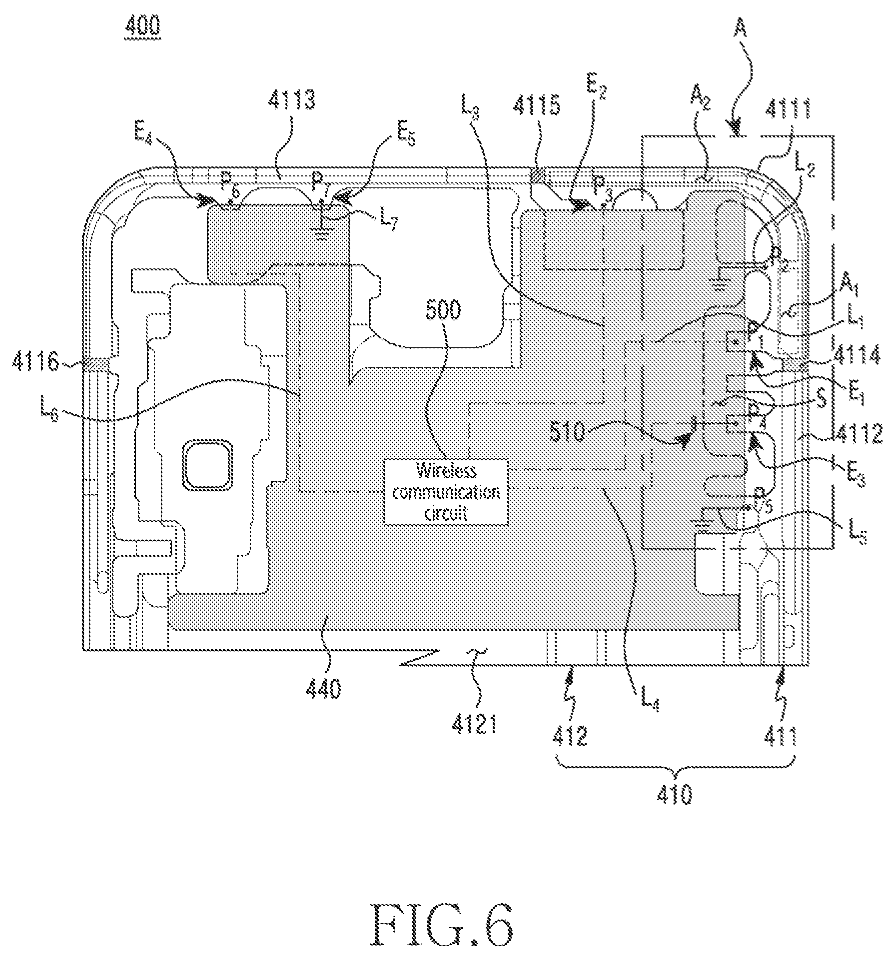 Patent US12126095 Figure 8 – Electronic device comprising antenna