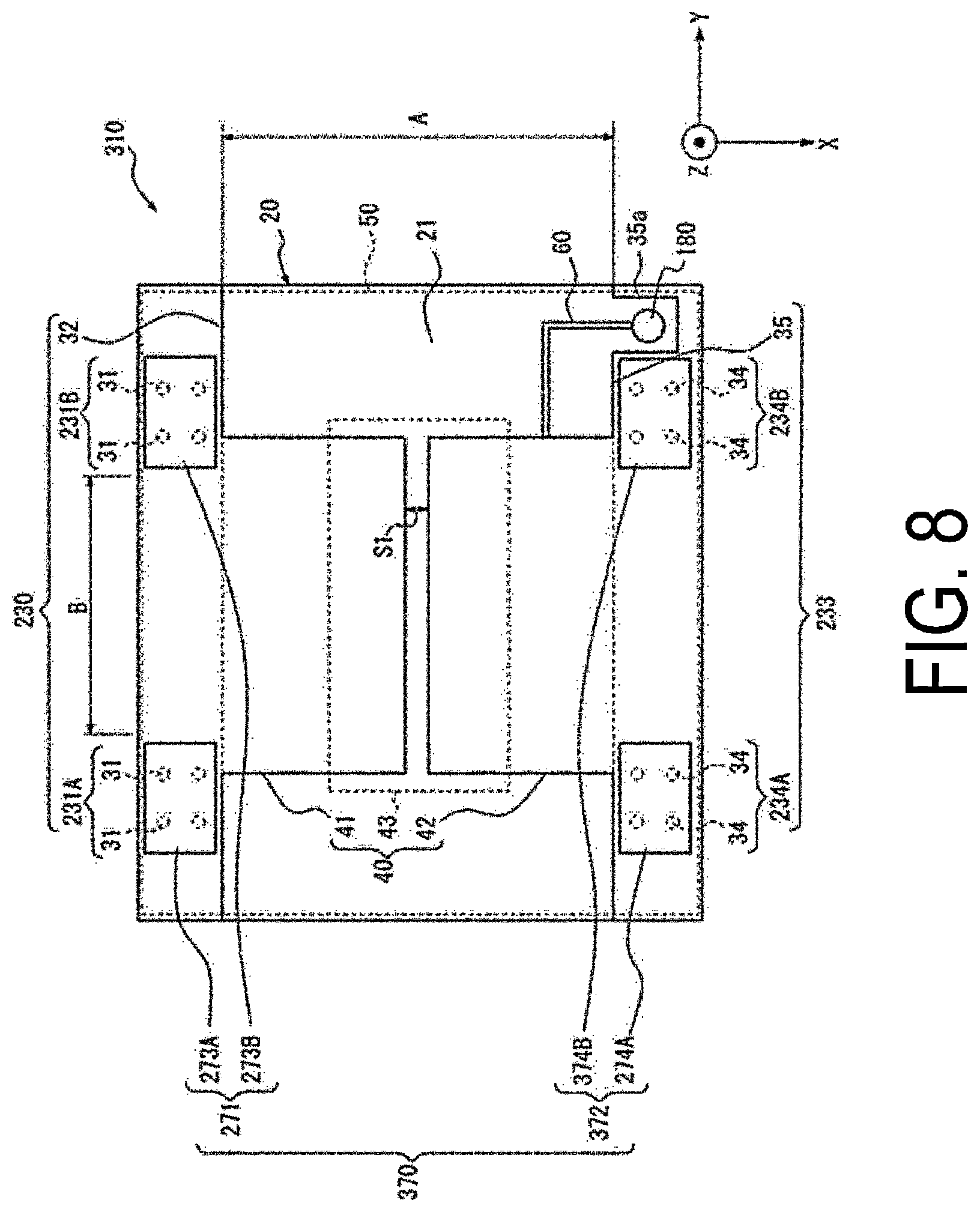 Patent US12126097 Figure 8 – Antenna, wireless communication module, and wireless communication device