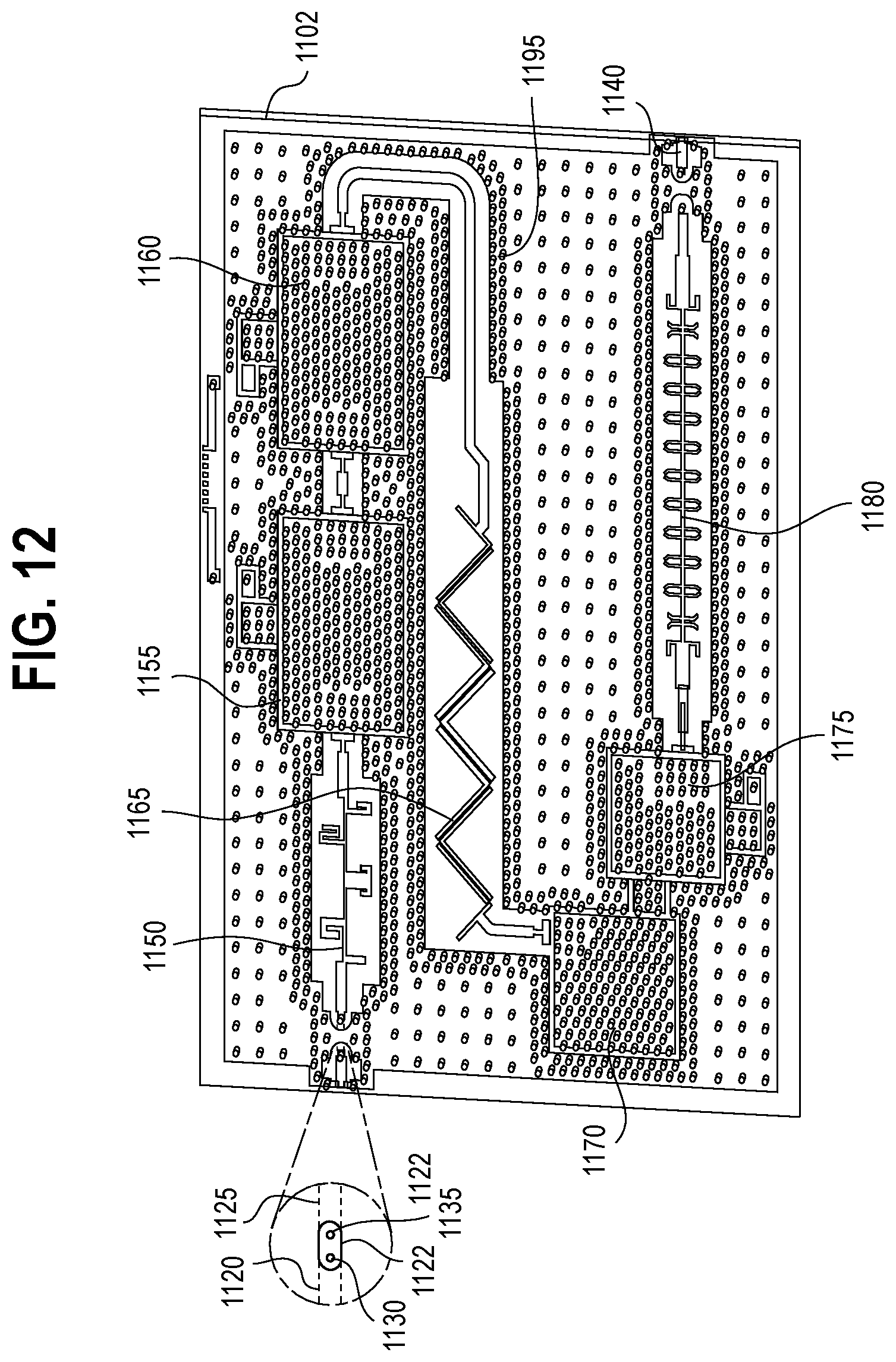 Patent US12126098 Figure 10 – RF modules with an enclosure having a micromachined interior using semiconductor fabrication