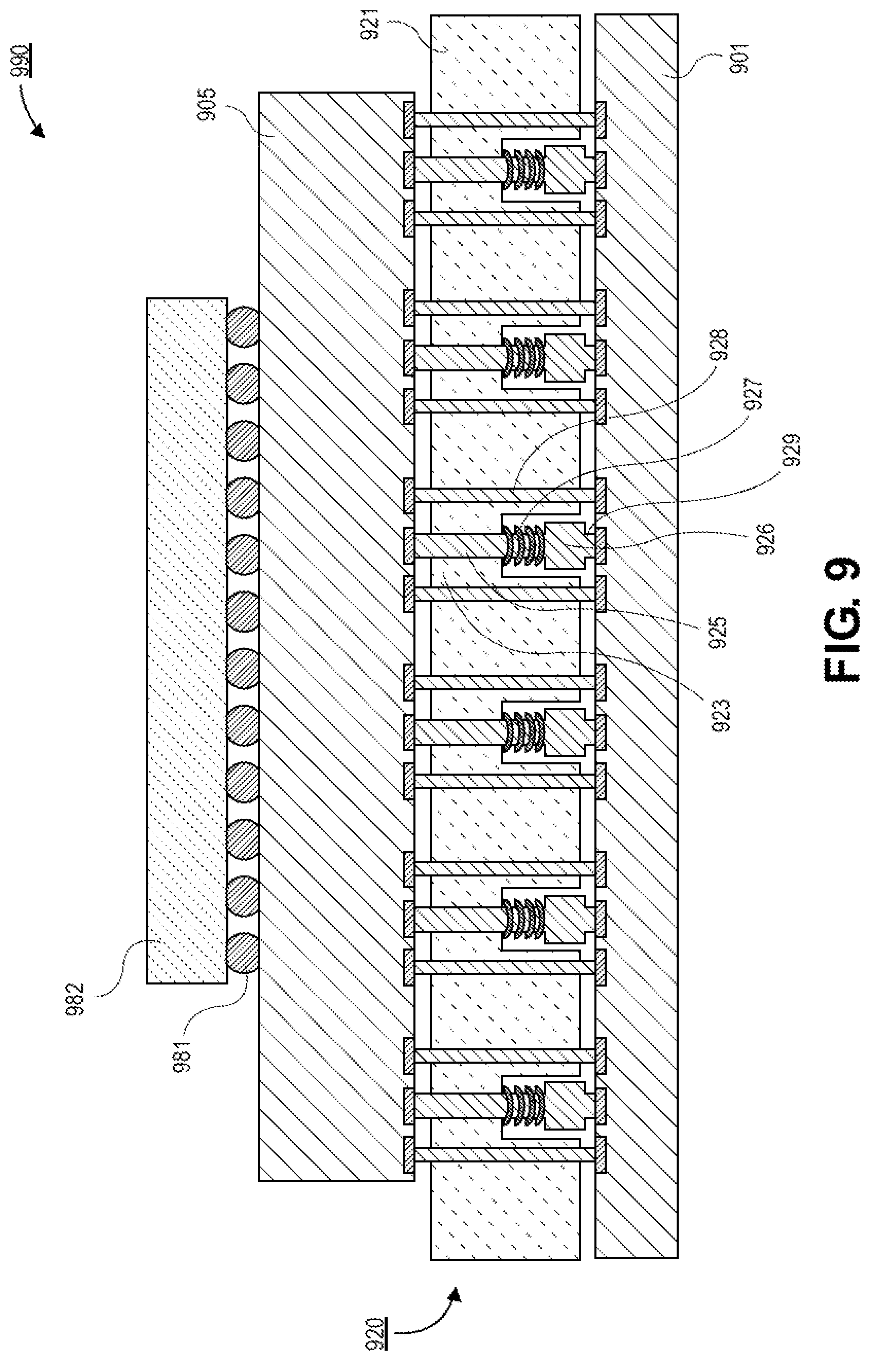 Patent US12126103 Figure 8 – Coaxial transmission line SLI socket designs for 224GBS and beyond