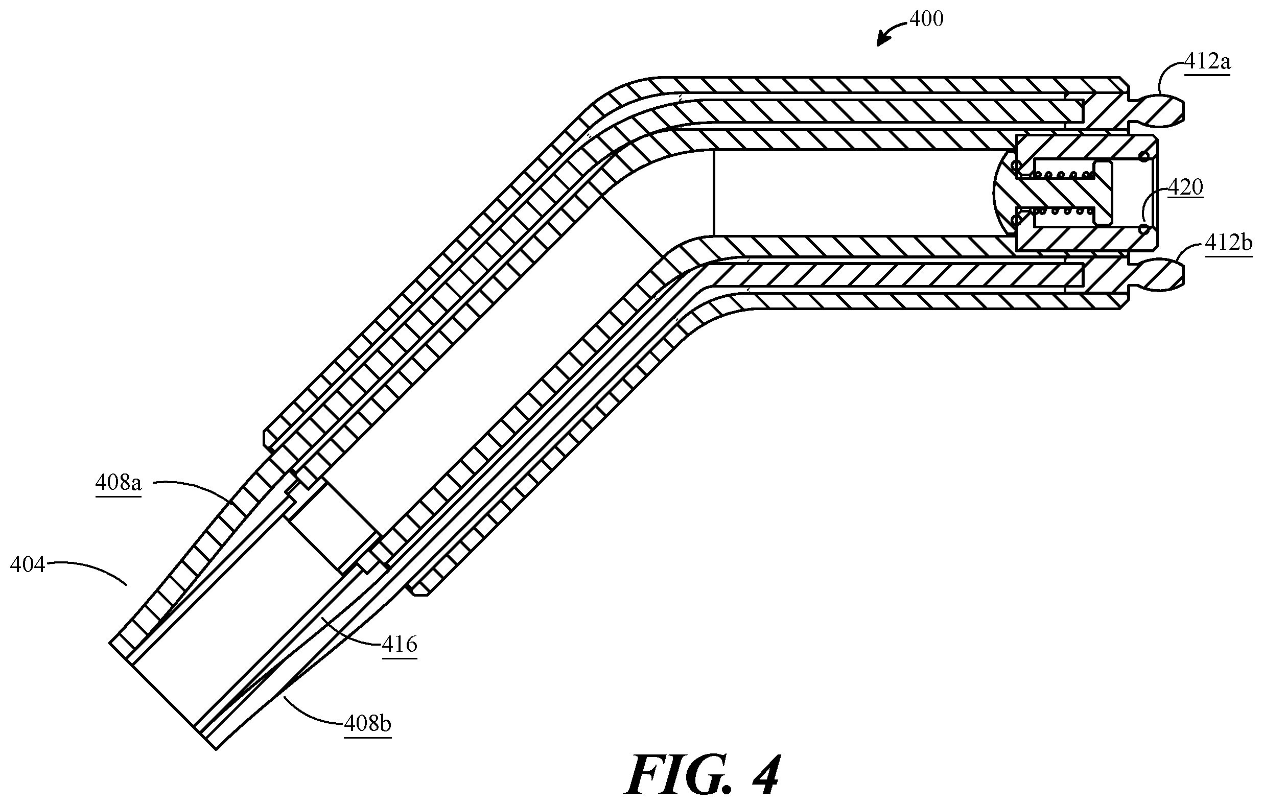 Patent US12126105 Figure 5 – Apparatus for a locking thermal conditioning hose for an electric aircraft and method of use