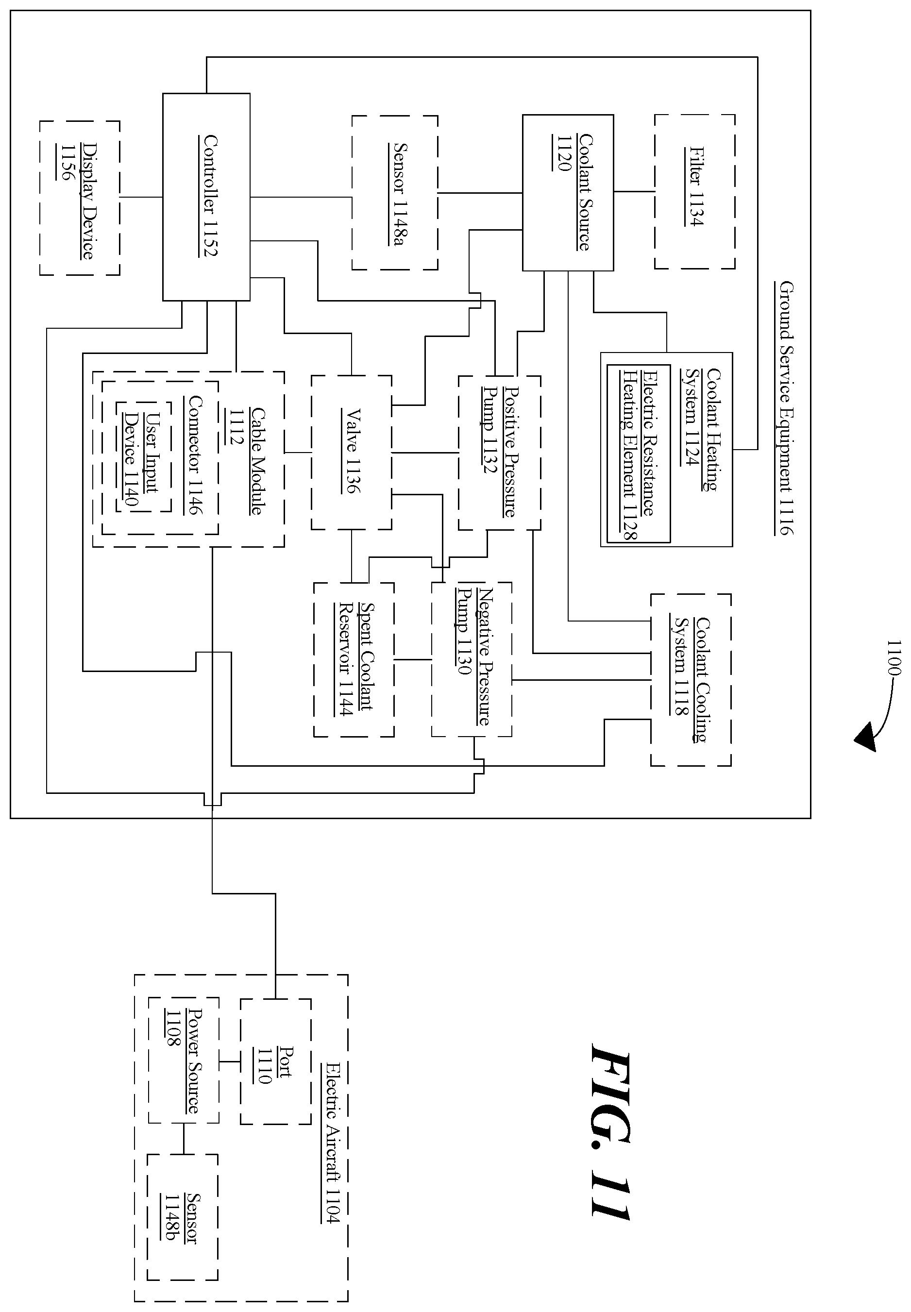 Patent US12126105 Figure 12 – Apparatus for a locking thermal conditioning hose for an electric aircraft and method of use