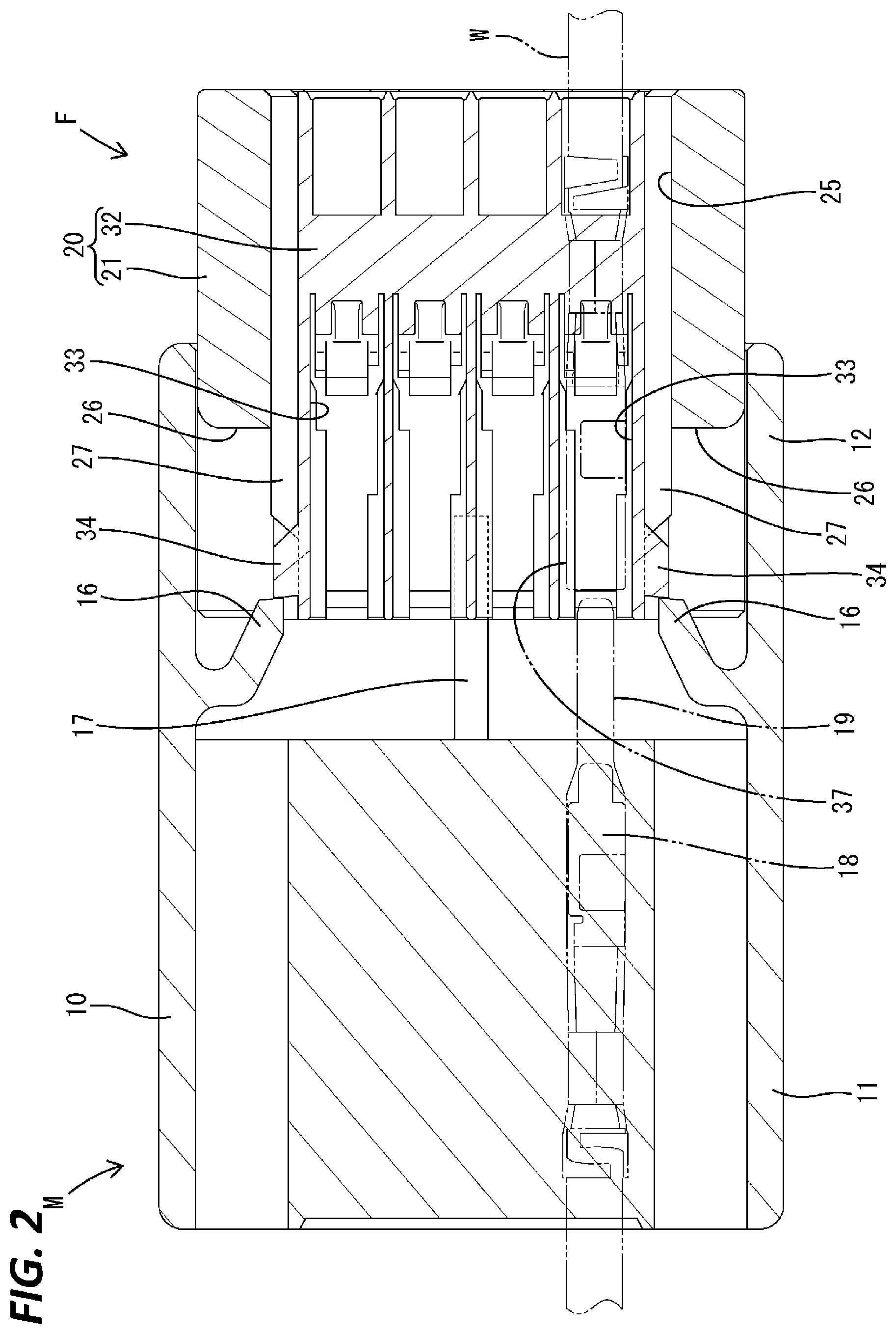 Patent US12126108 Figure 2 – Connector having first housing and second housing connectable to each other