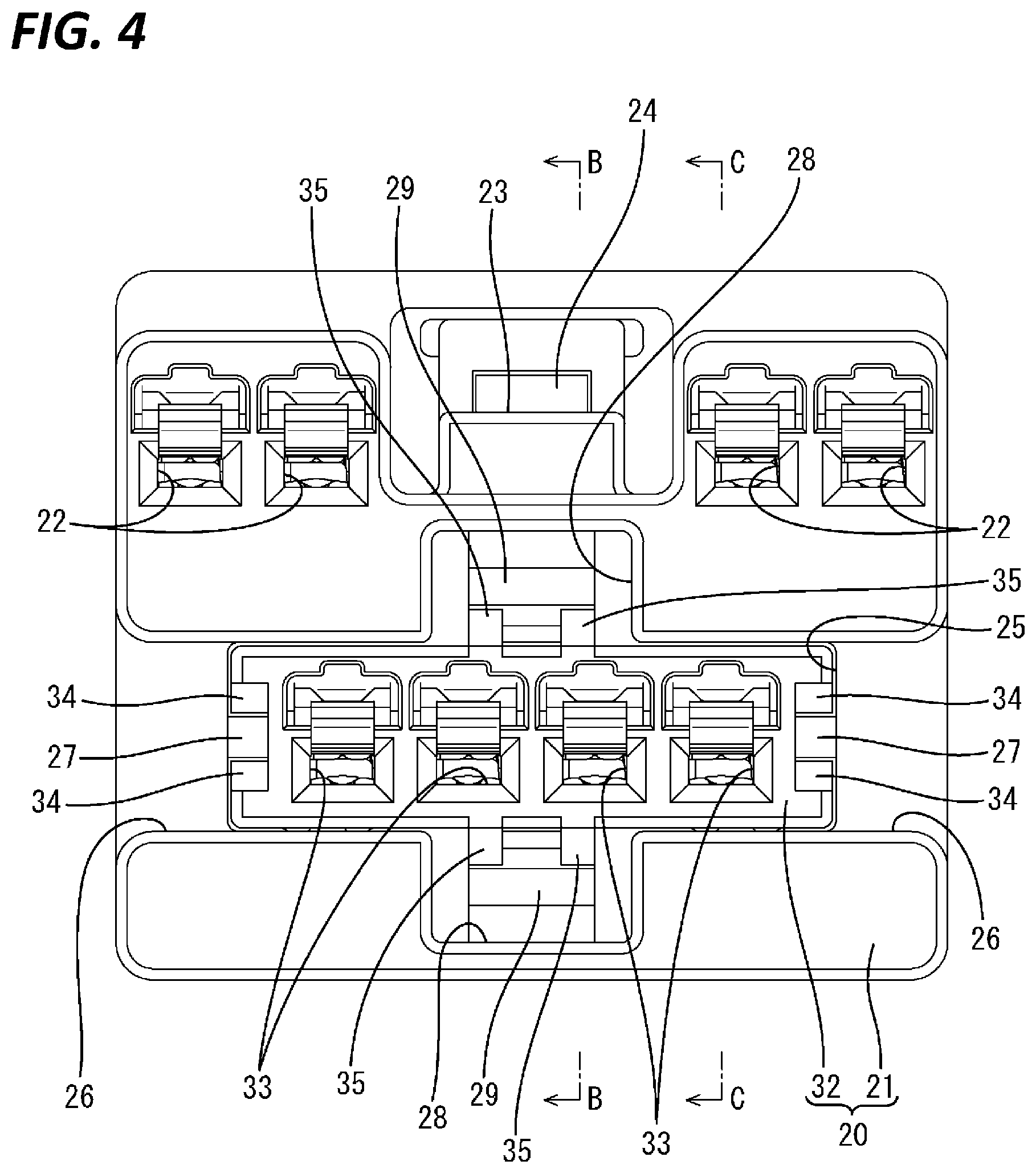 Patent US12126108 Figure 4 – Connector having first housing and second housing connectable to each other