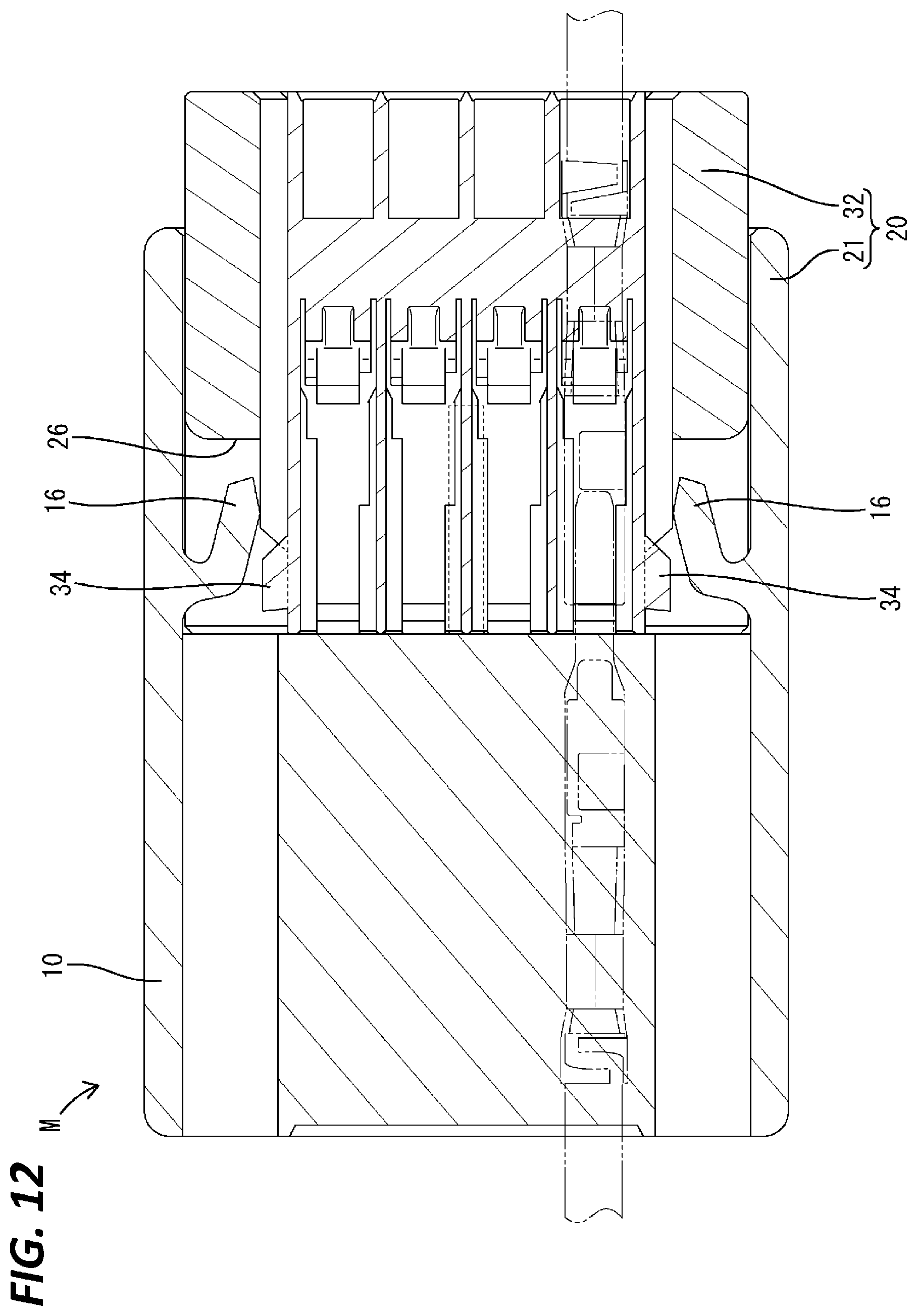 Patent US12126108 Figure 12 – Connector having first housing and second housing connectable to each other