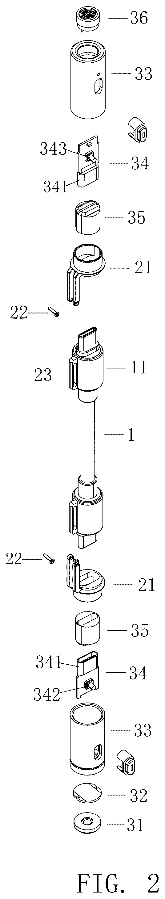 Patent US12126129 Figure 2 – Multifunctional data cable