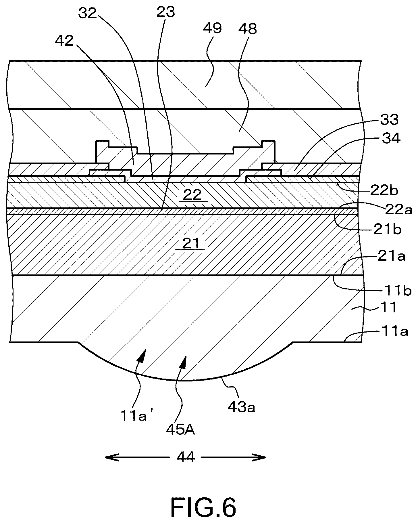 Patent US12126137 Figure 6 – Light-emitting element and method of manufacturing the same