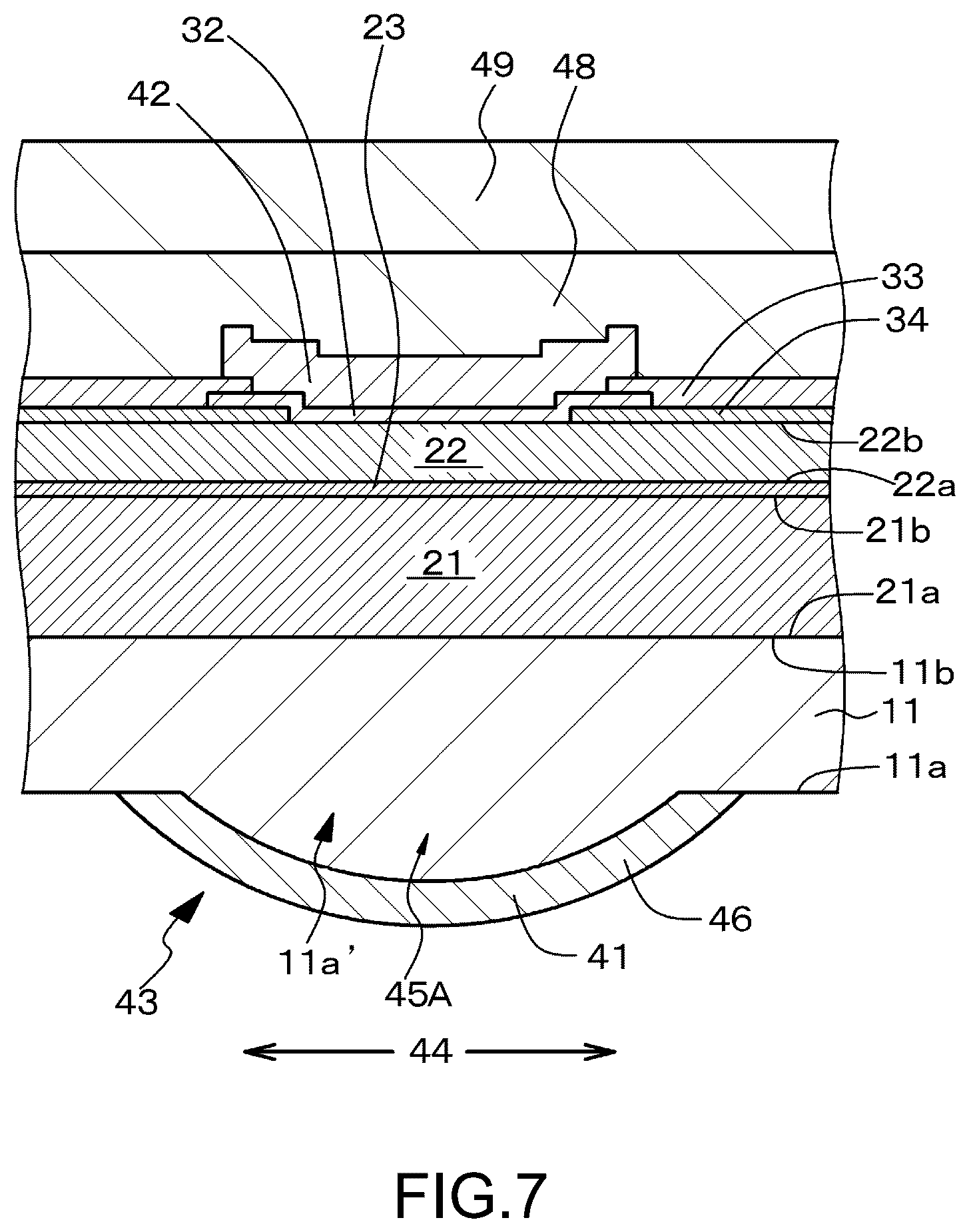 Patent US12126137 Figure 7 – Light-emitting element and method of manufacturing the same