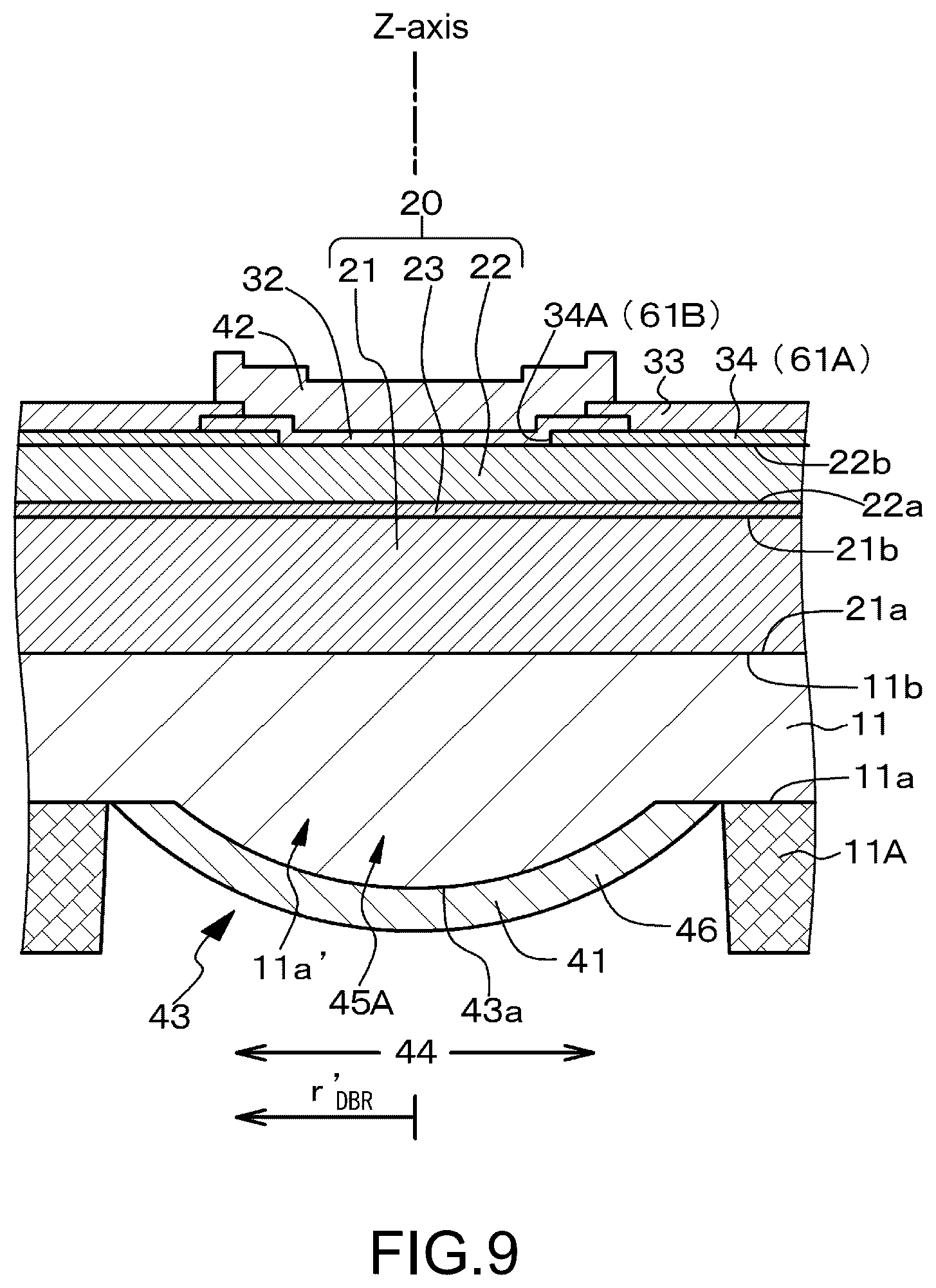 Patent US12126137 Figure 9 – Light-emitting element and method of manufacturing the same