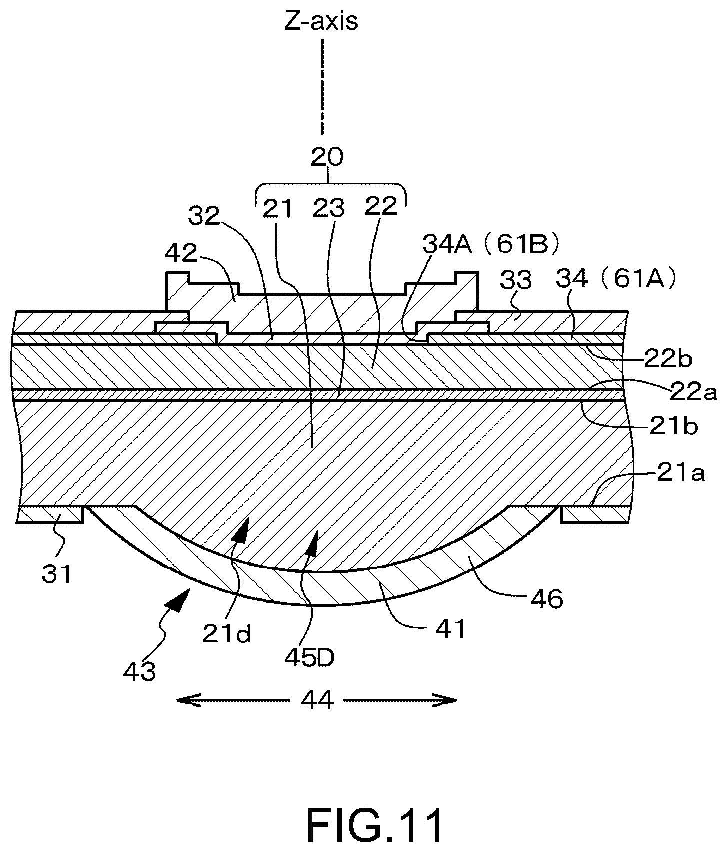 Patent US12126137 Figure 11 – Light-emitting element and method of manufacturing the same