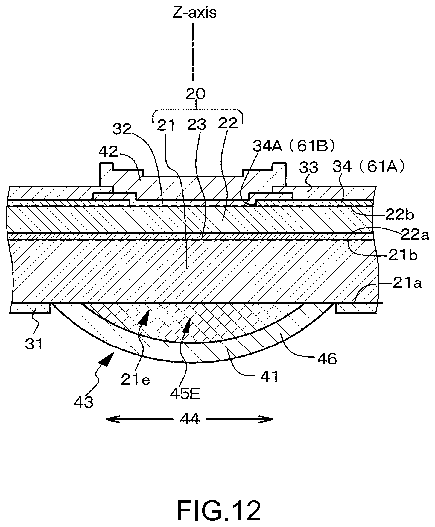 Patent US12126137 Figure 12 – Light-emitting element and method of manufacturing the same