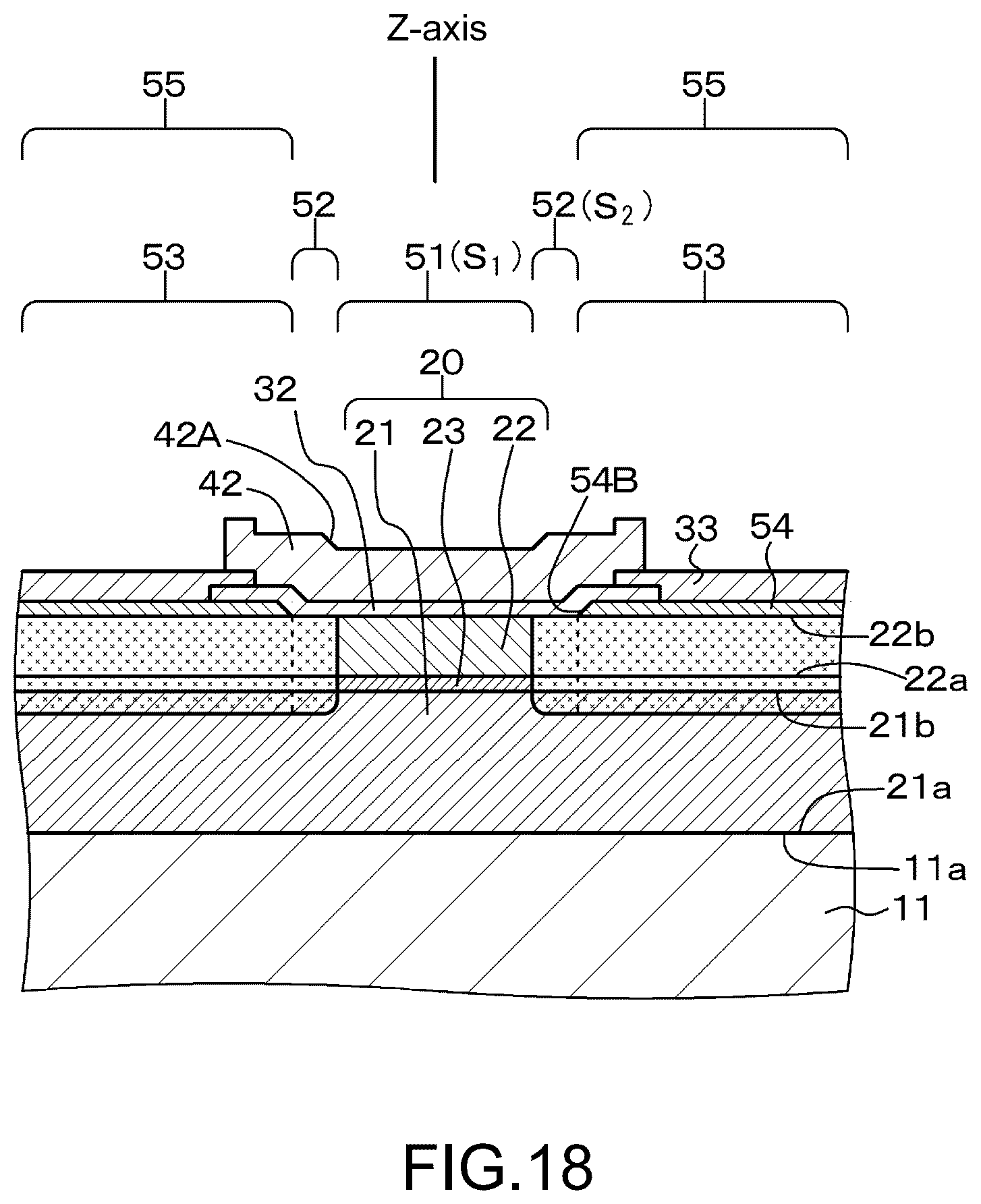 Patent US12126137 Figure 18 – Light-emitting element and method of manufacturing the same