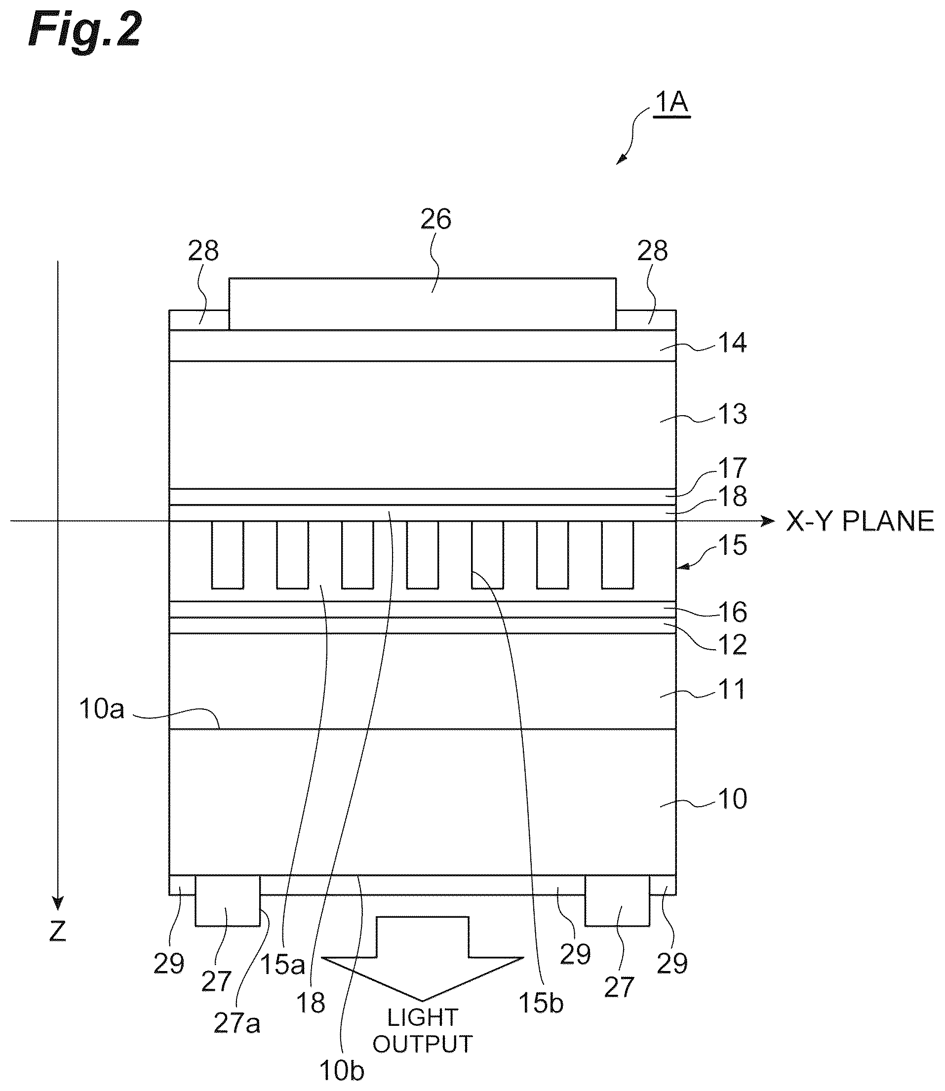 Patent US12126140 Figure 2 – Light-emitting element