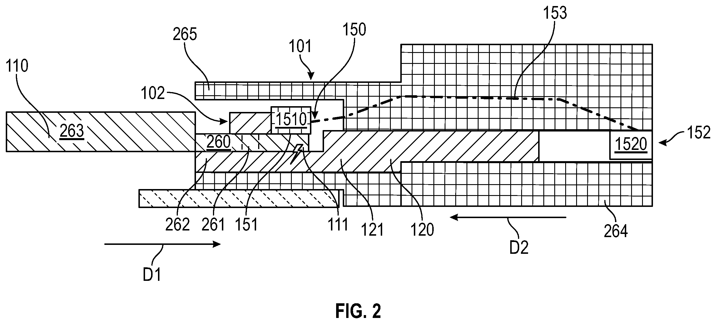 Patent US12126161 Figure 2 – Fusible link for arc detection