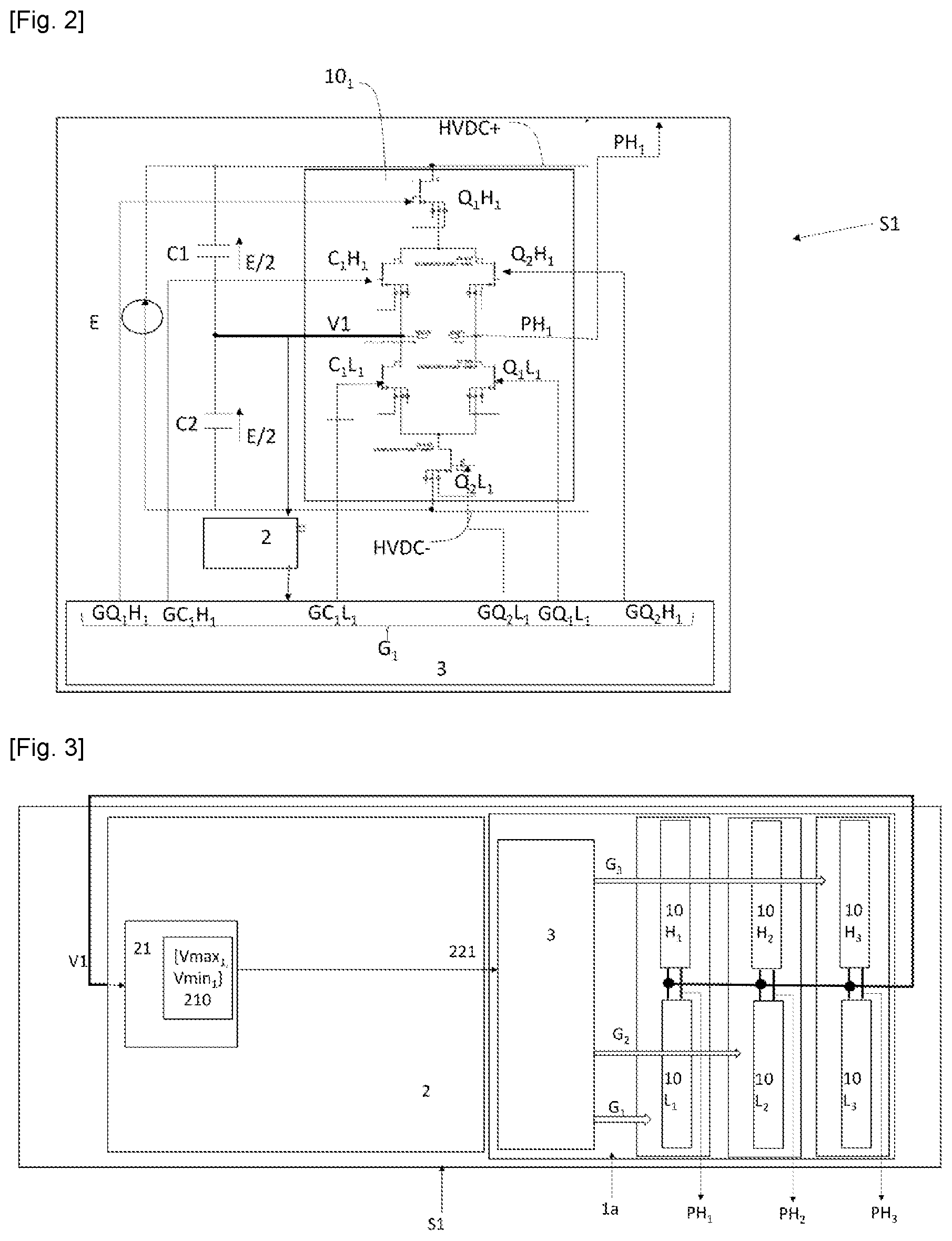 Patent US12126162 Figure 2 – Electrical conversion system of multilevel type protected against an electrical overload