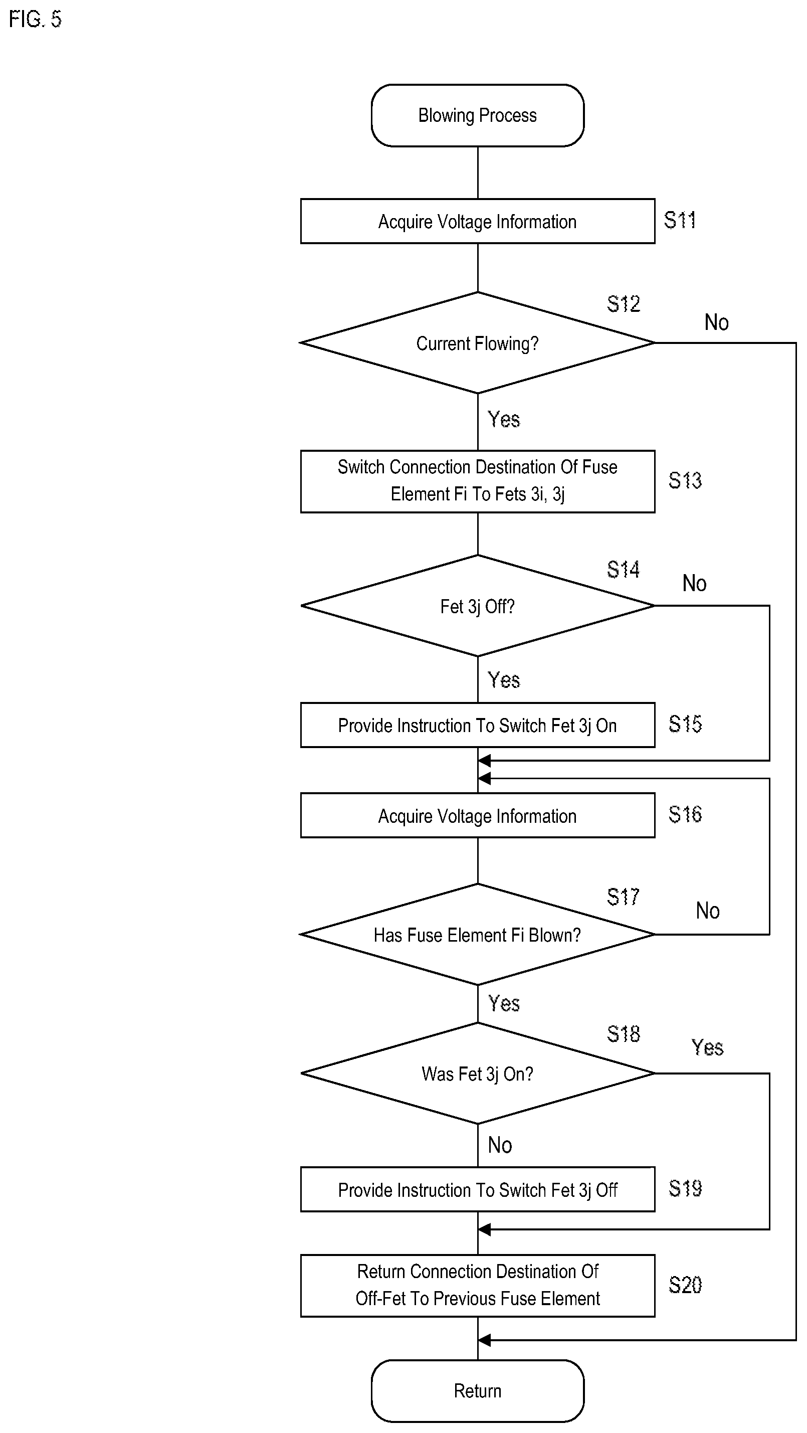Patent US12126164 Figure 5 – Power-supply control device, blowing method, and computer program