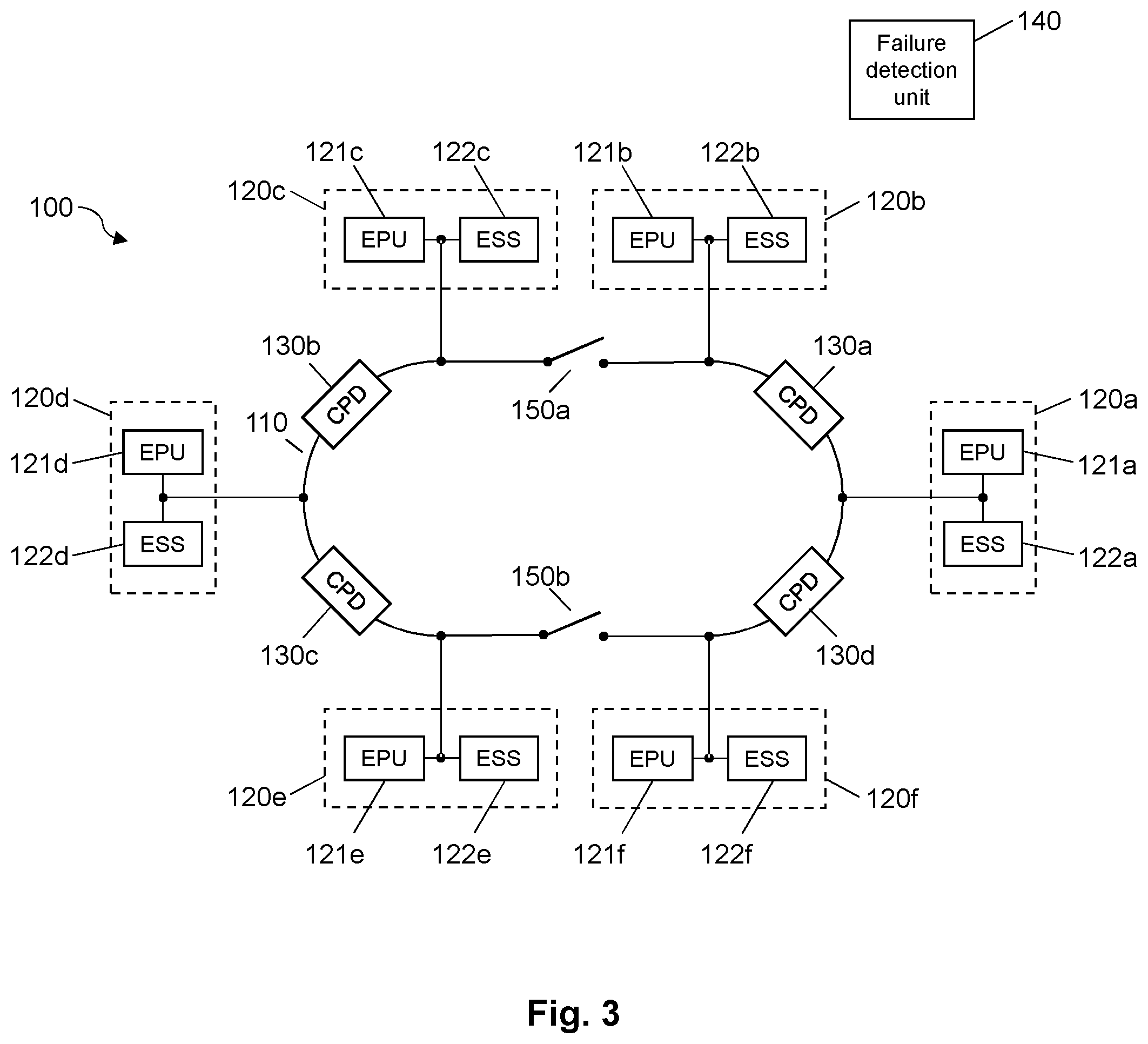 Patent US12126165 Figure 3 – Power distribution network
