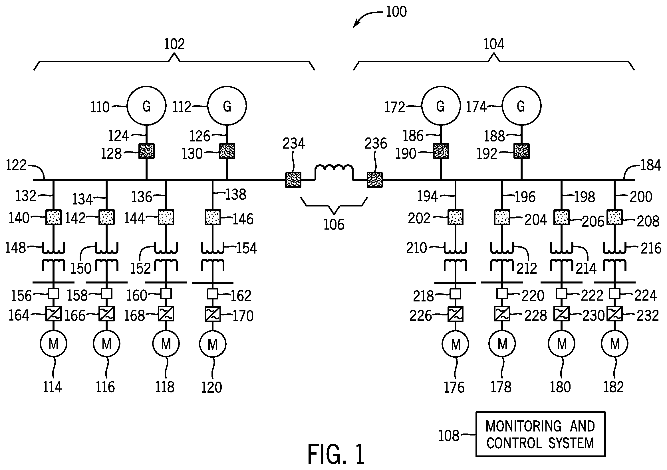 Patent US12126172 Figure 1 – Systems and methods for reactor power flow management for system stability