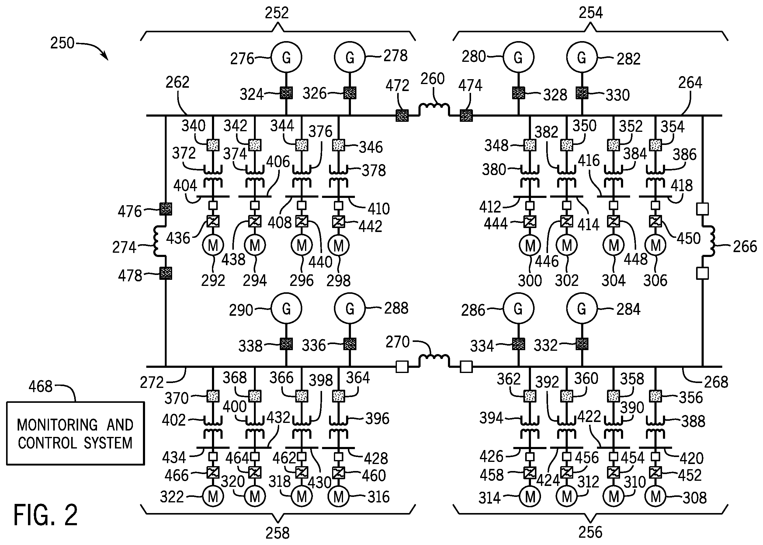 Patent US12126172 Figure 2 – Systems and methods for reactor power flow management for system stability